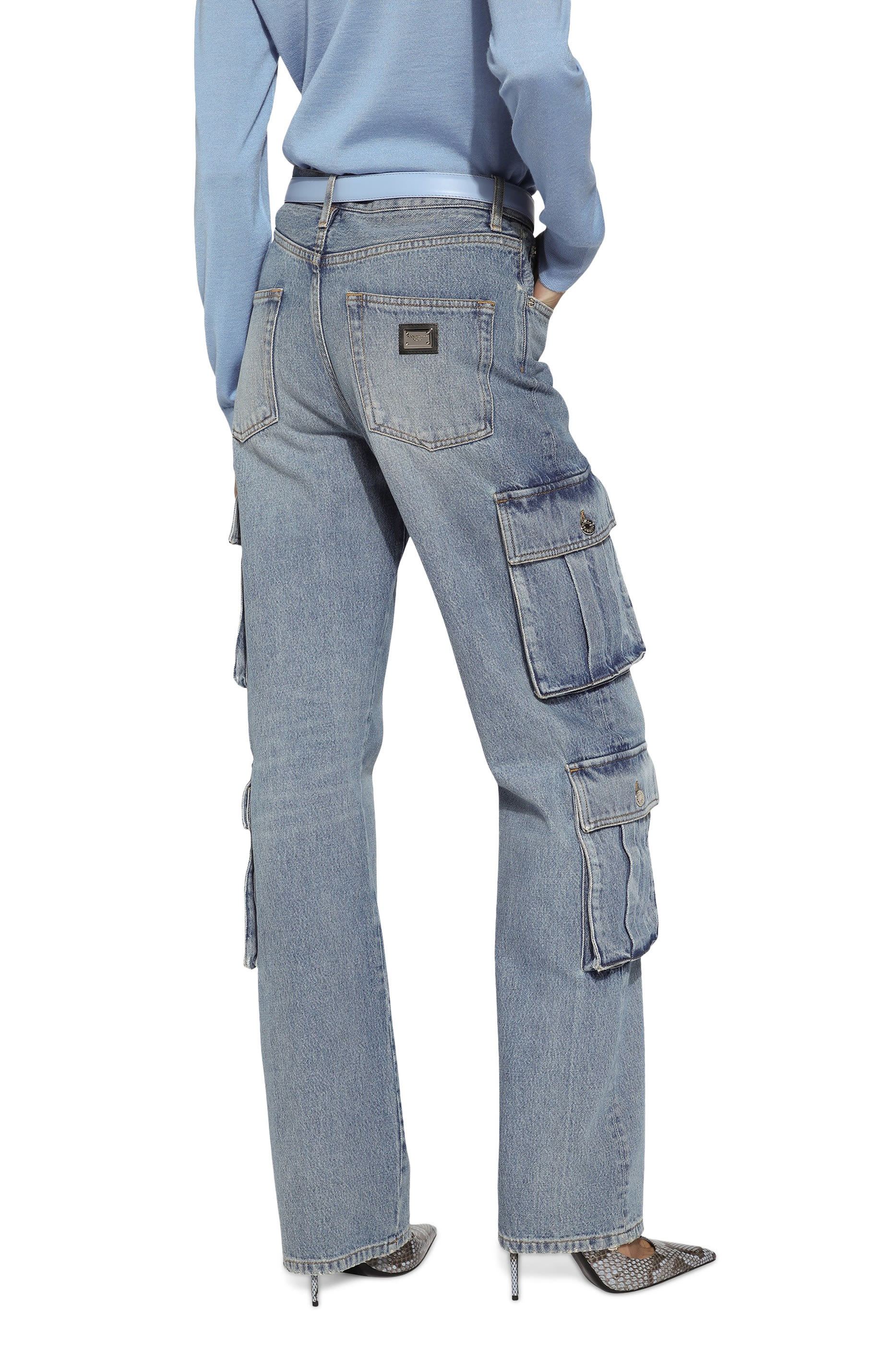 بنطال كارجو دنيم قطن