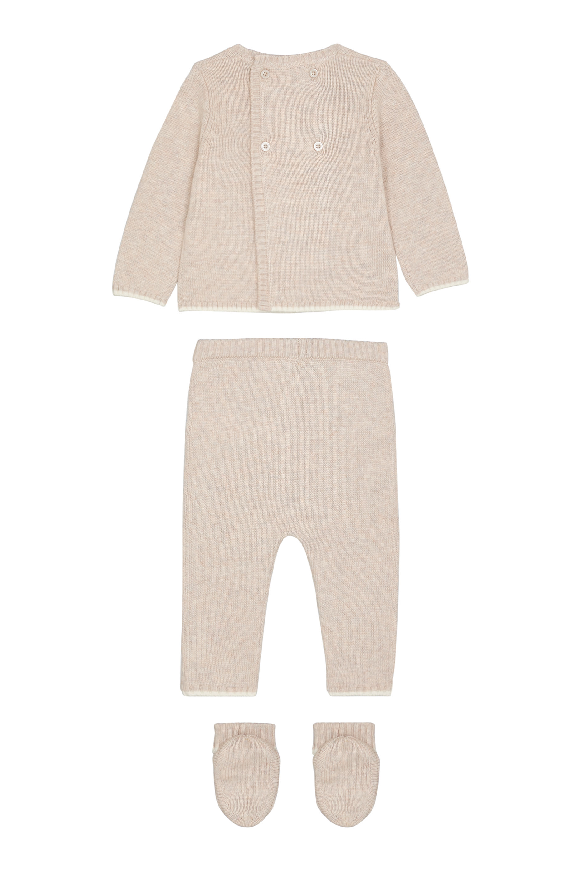 طقم هدية منسوج للمواليد الجدد، 3 قطع