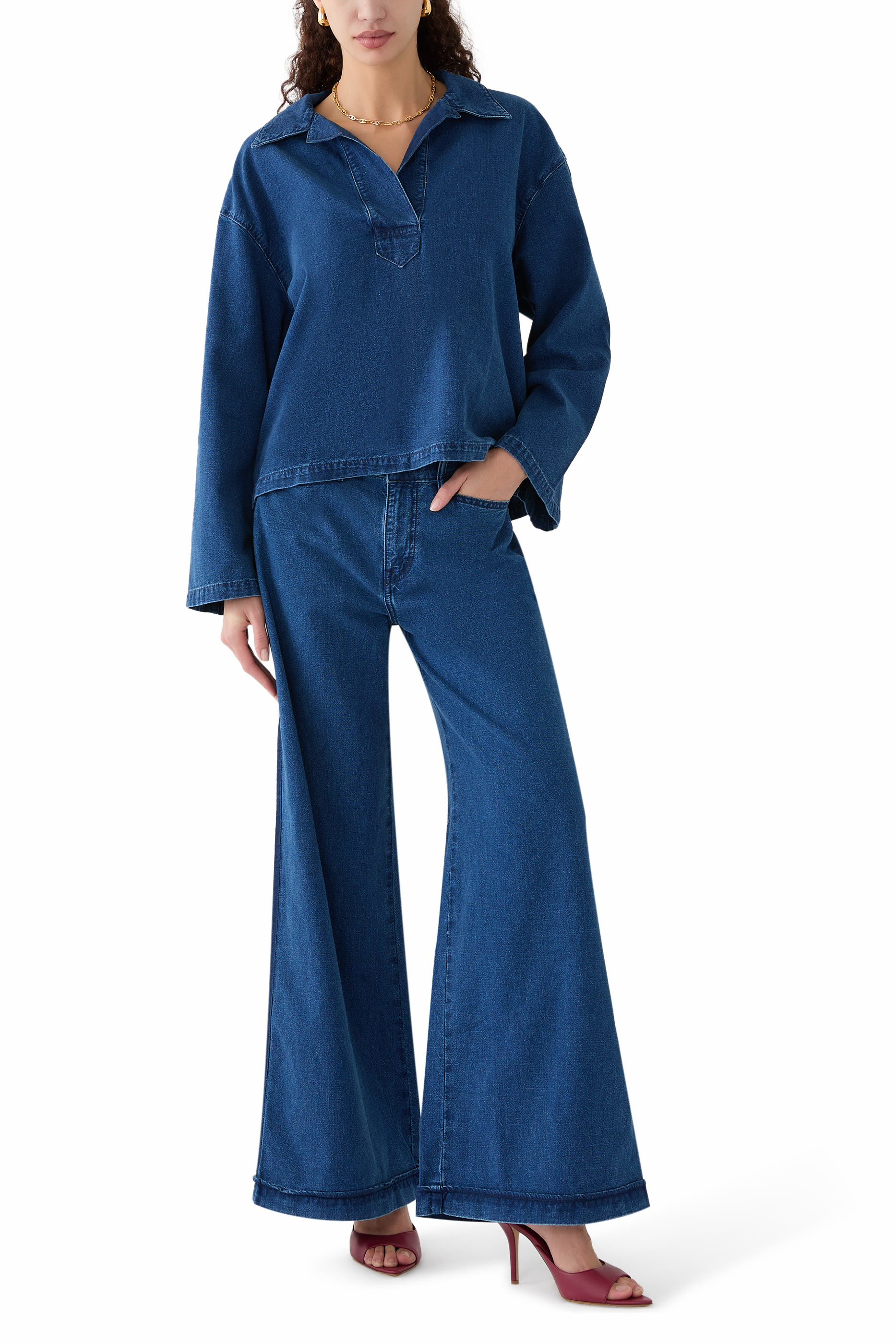 قميص صوفيا بأكمام طويلة