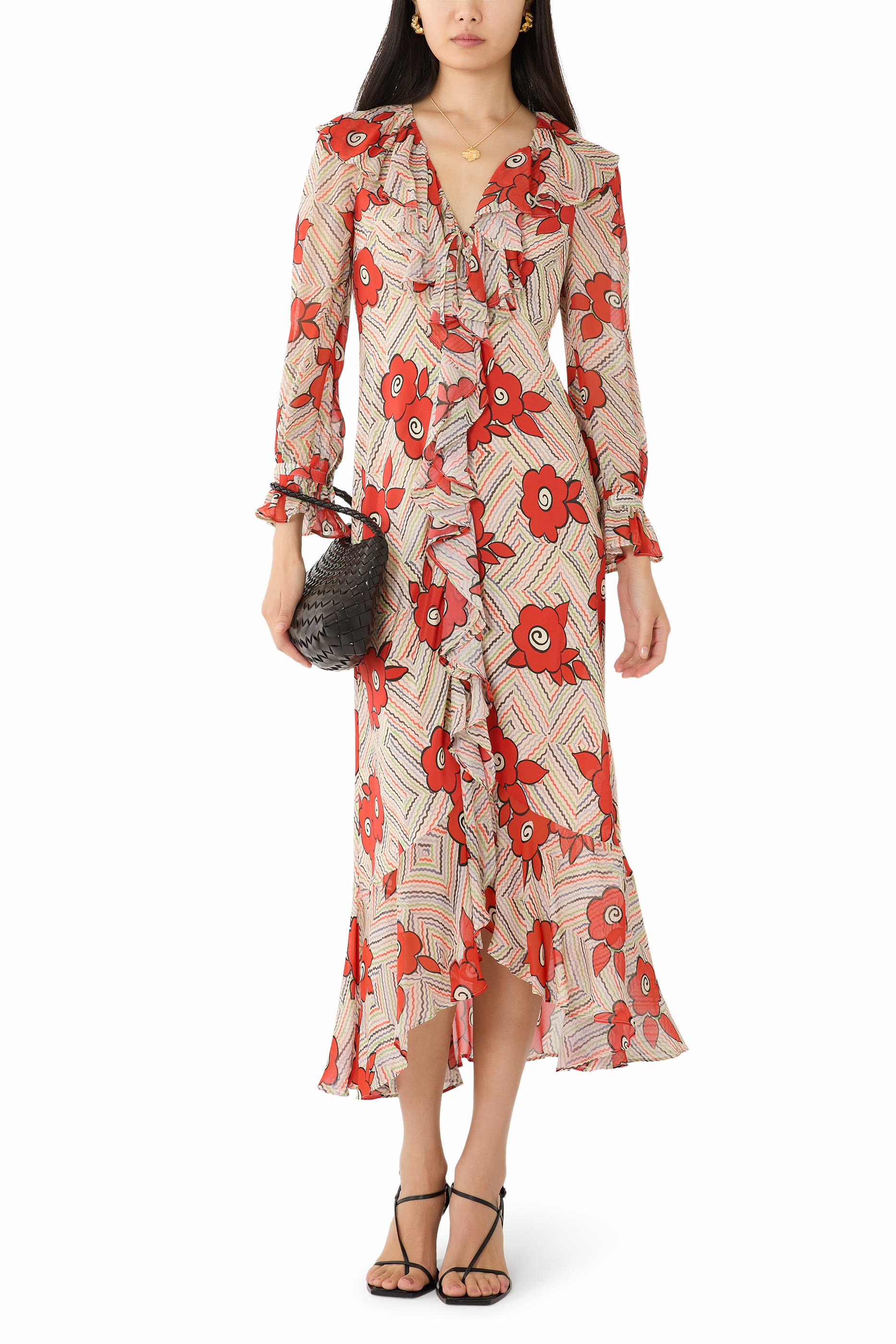 فستان كاتي متوسط الطول