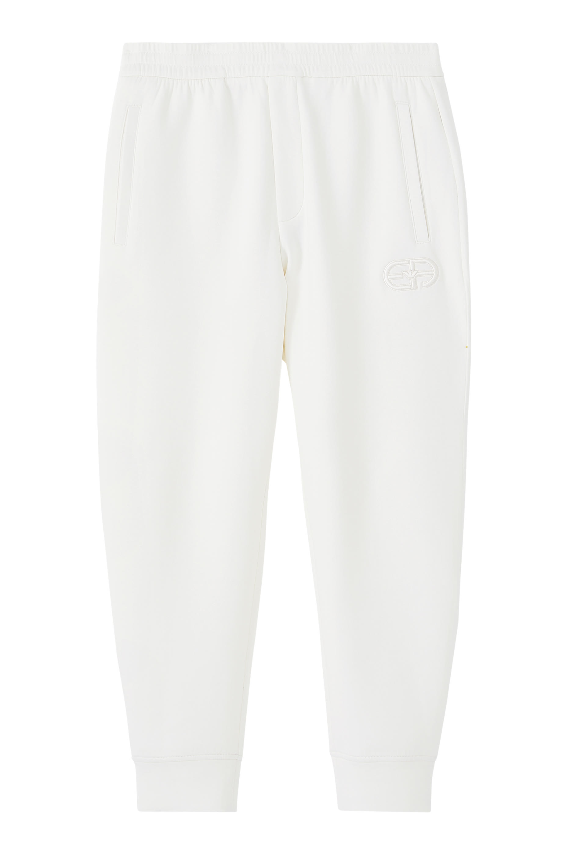 بنطال رياضي مطرز بشعار الماركة جيرسيه مزدوج