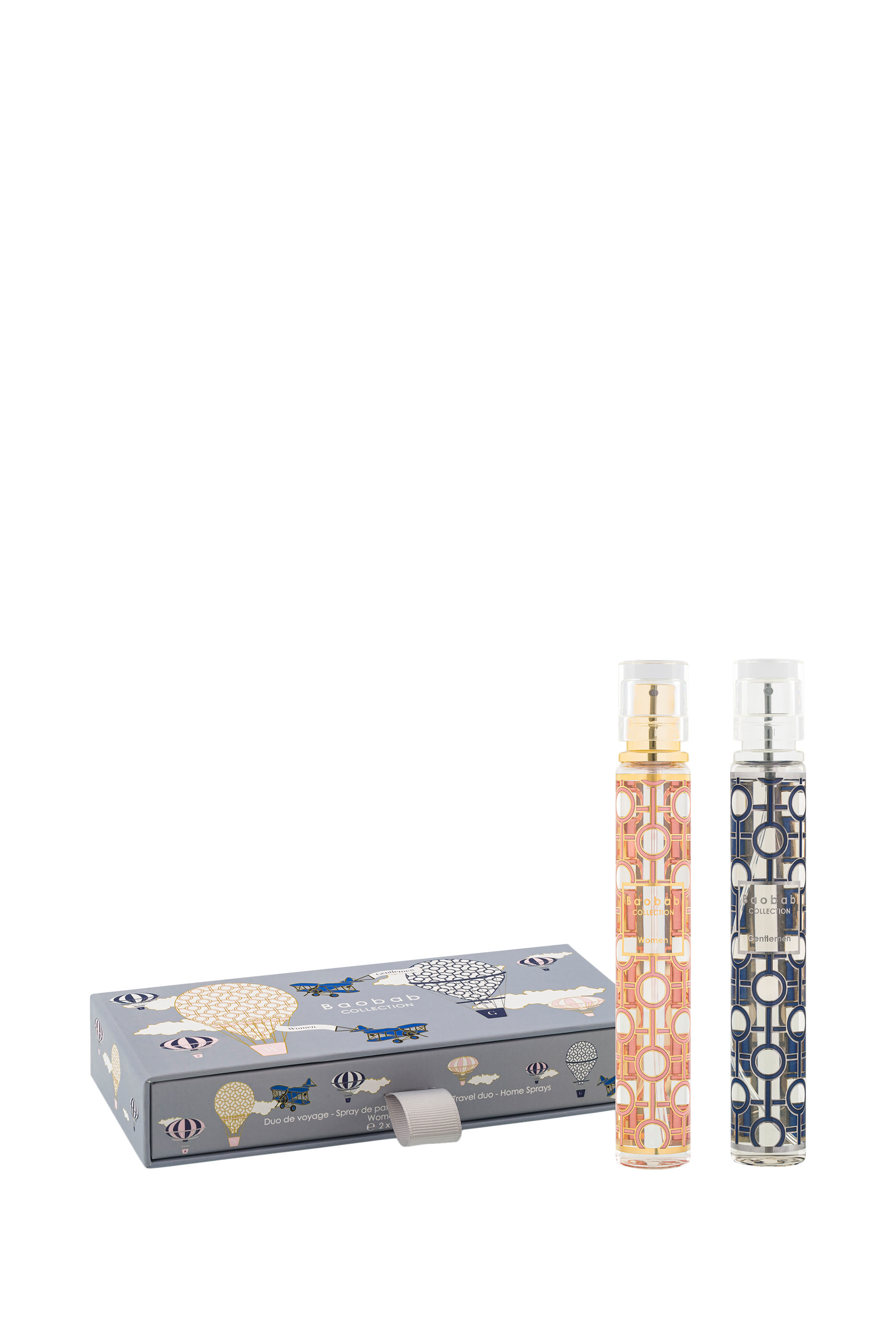 مجموعة هدية بخاخات معطر غرف بحجم مناسب للسفر وومن وجنتلمان