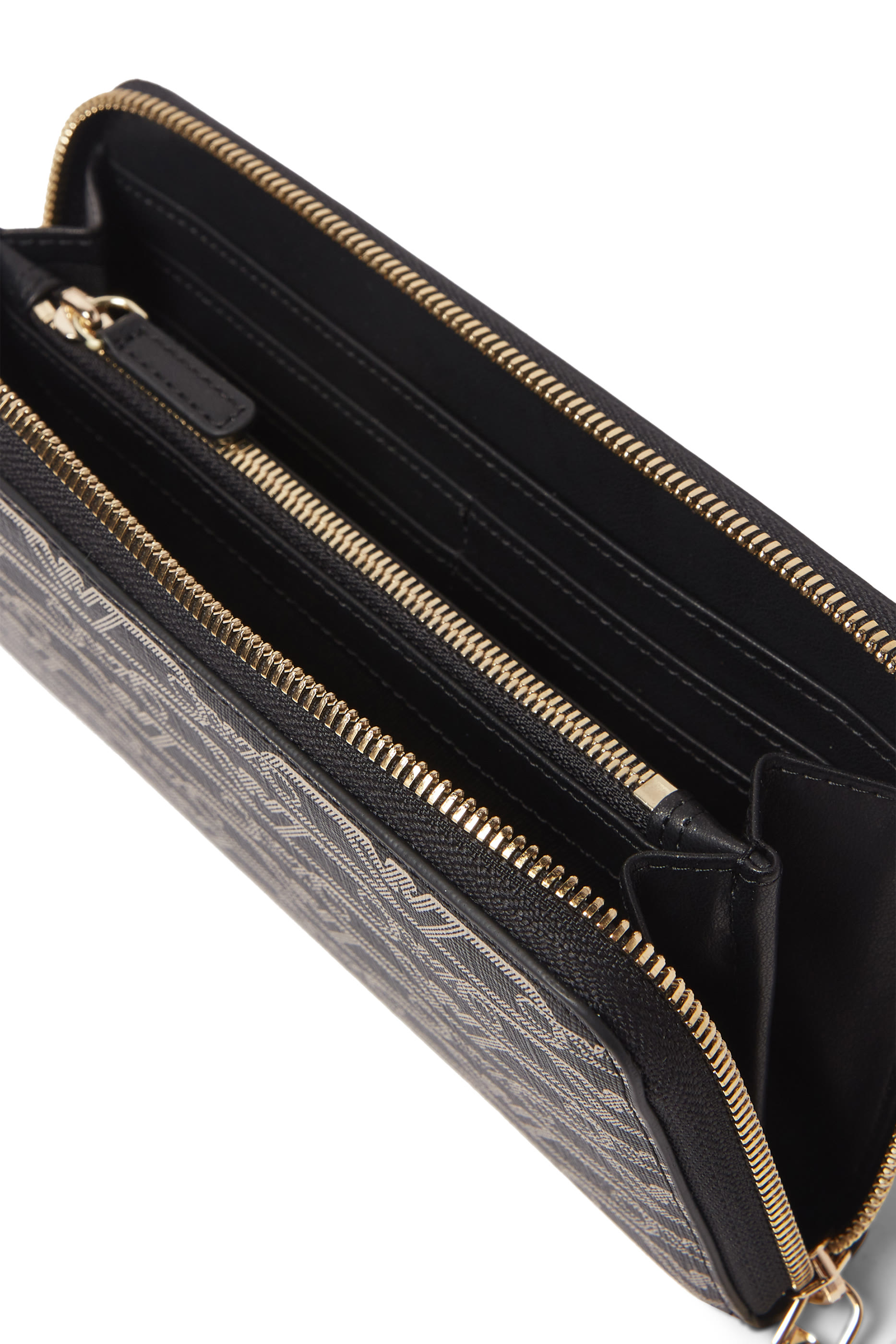 محفظة بسحاب محيط وشعار الماركة