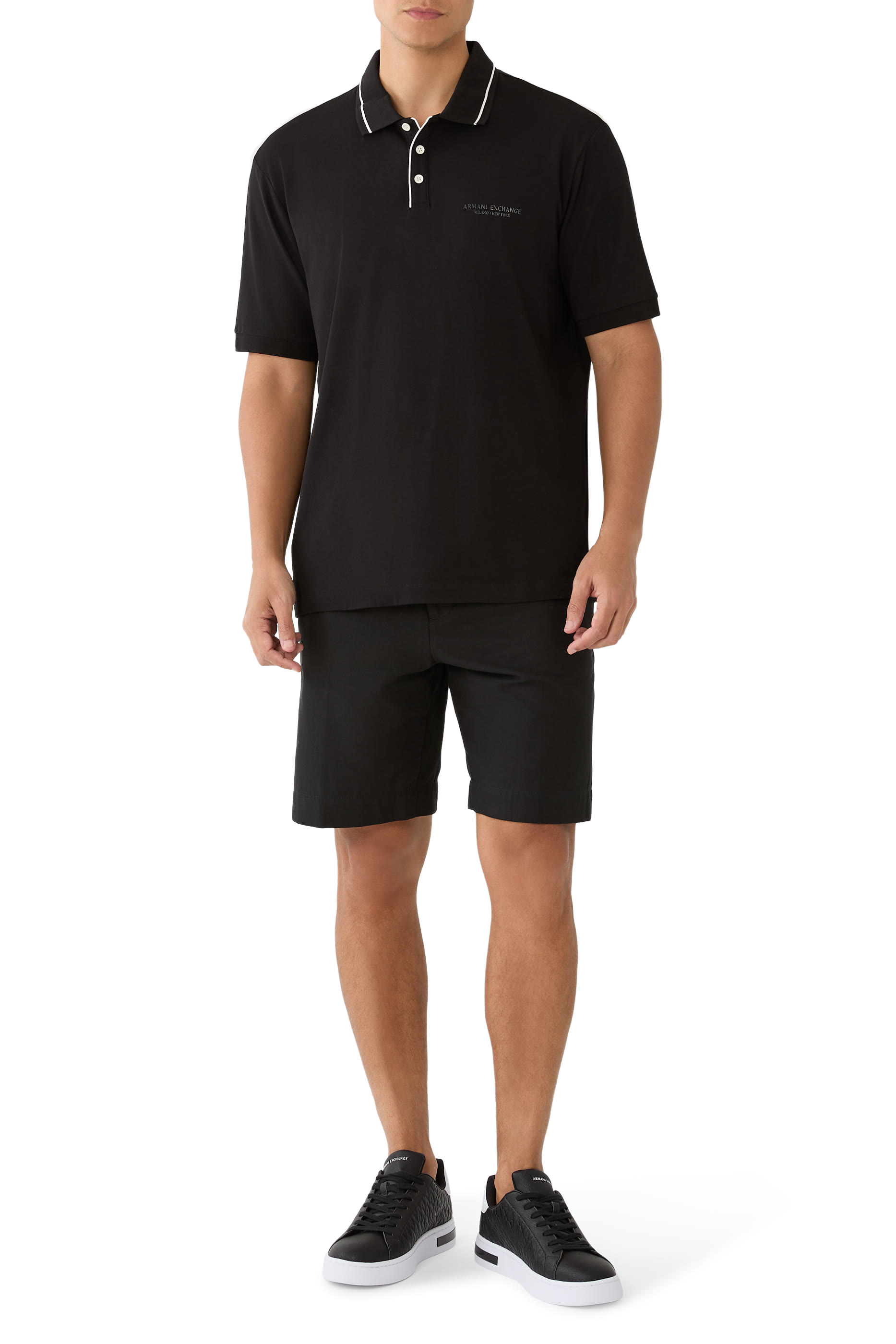 قميص بولو بقصة عادية جيرسيه مطاطي