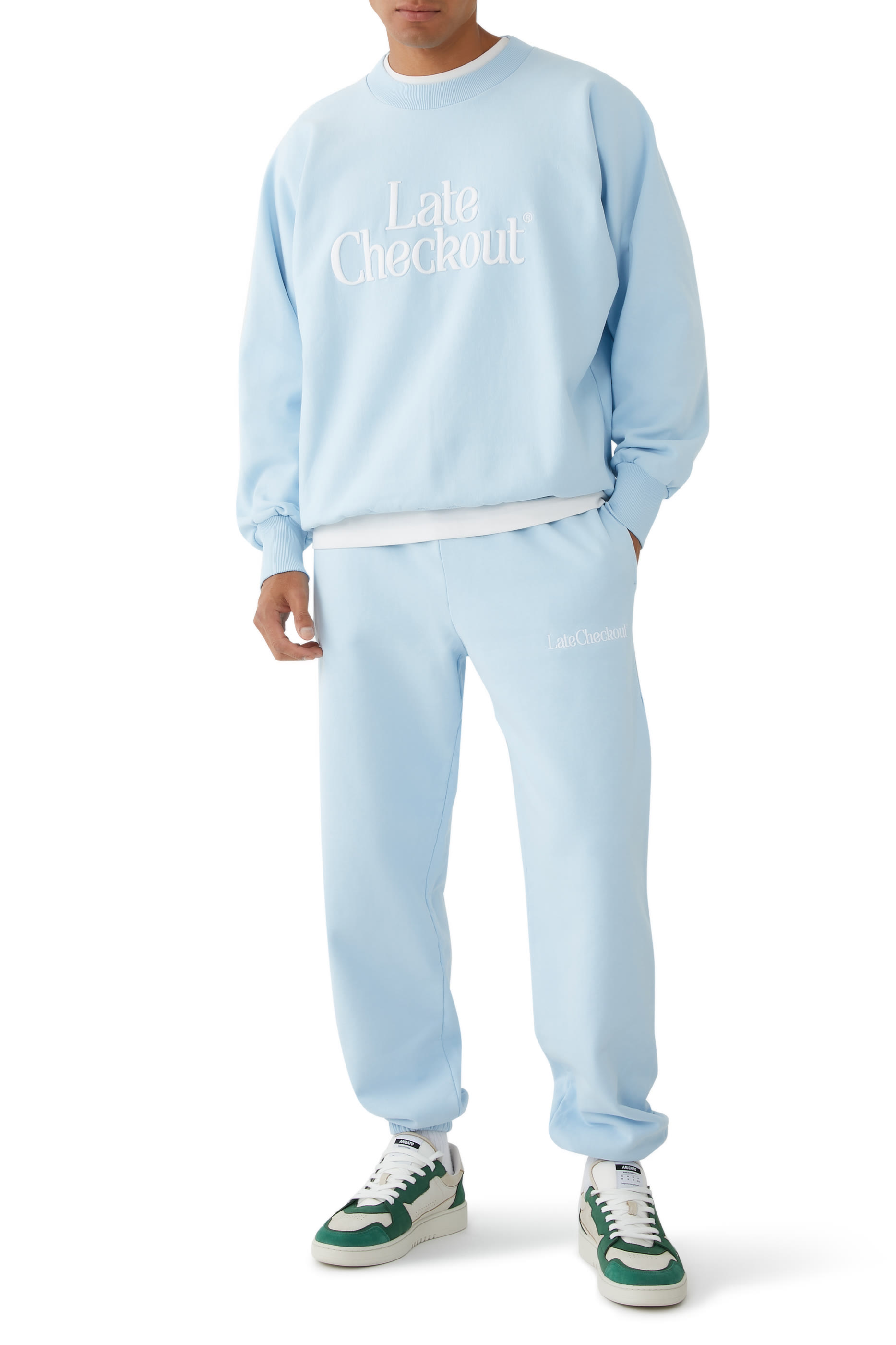 سويت شيرت بياقة ضيقة قطن