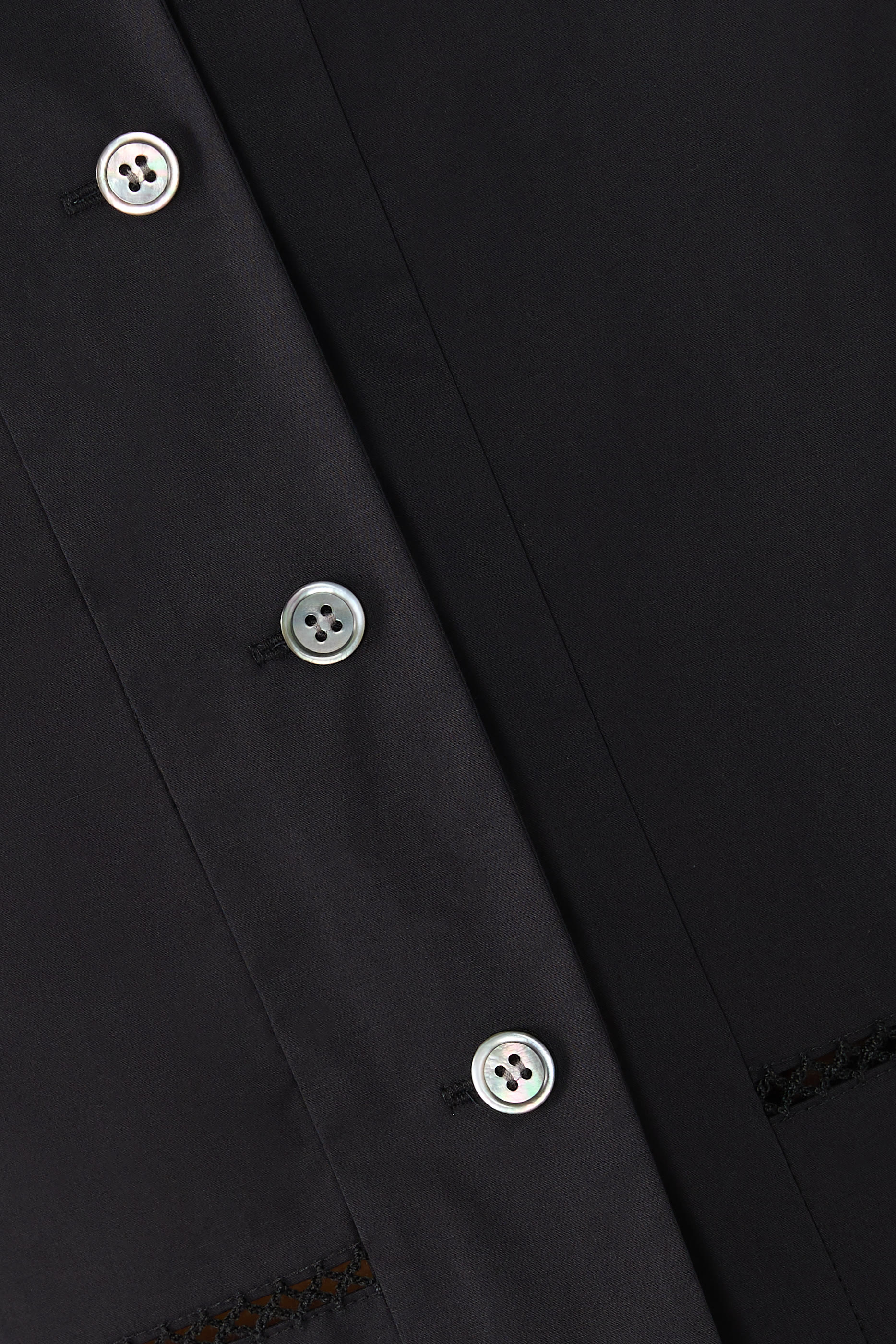 قميص كامب بقصة مربعة قماش بوبلين سيتي