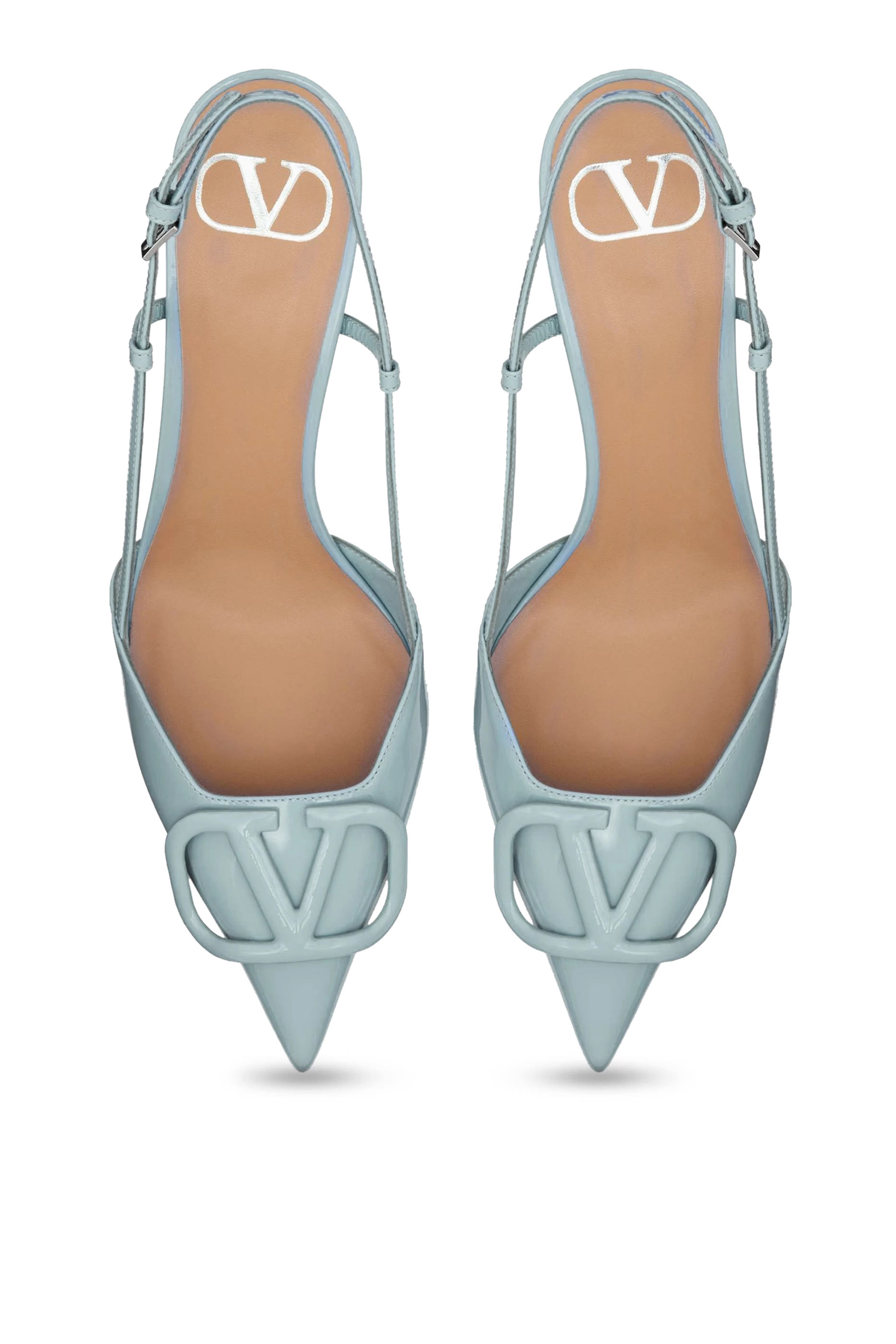 حذاء فالنتينو غارافاني كلاسيكي 80 مع سير خلفي جلد لامع