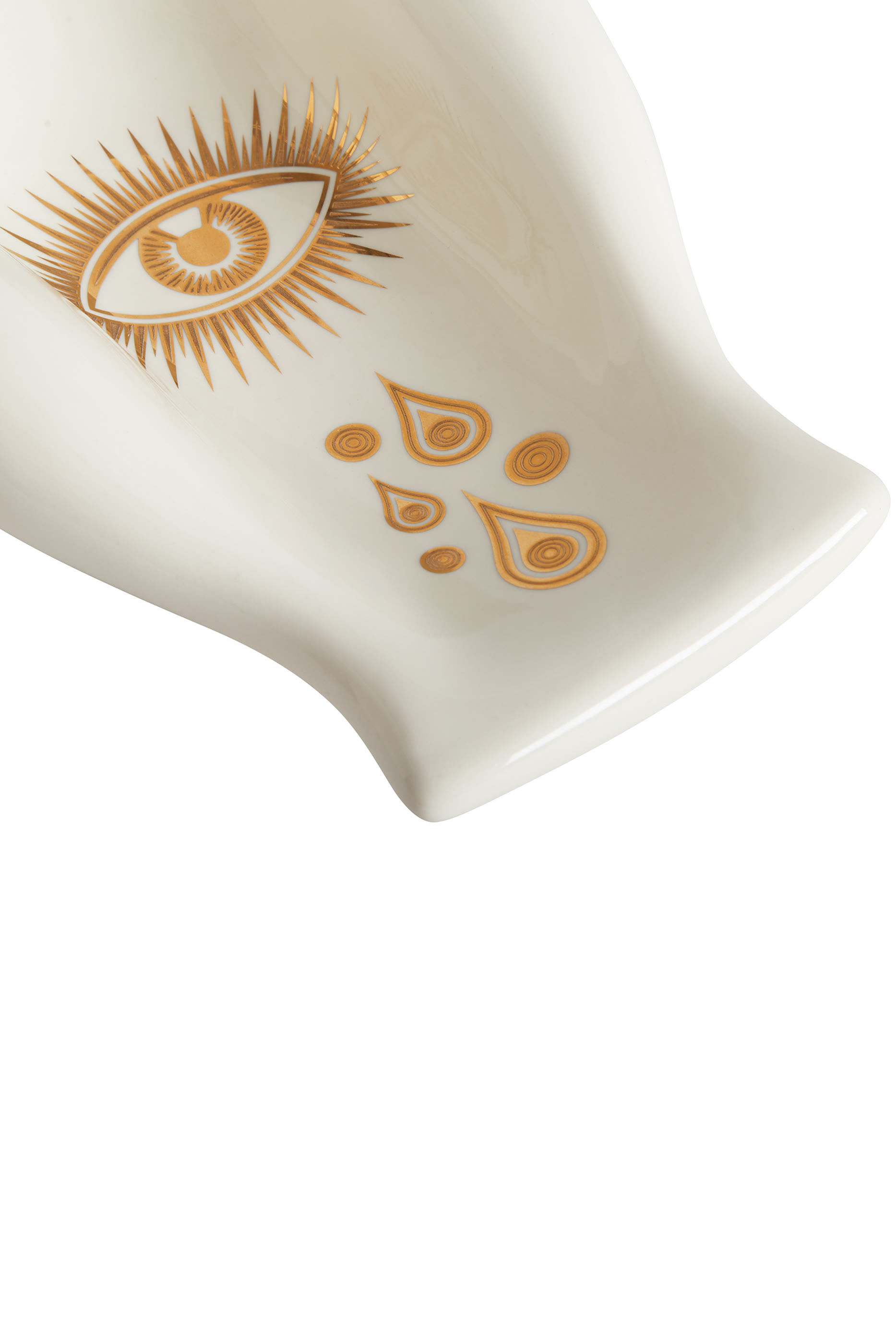 طبق فاكهة إيف مطلي بالذهب