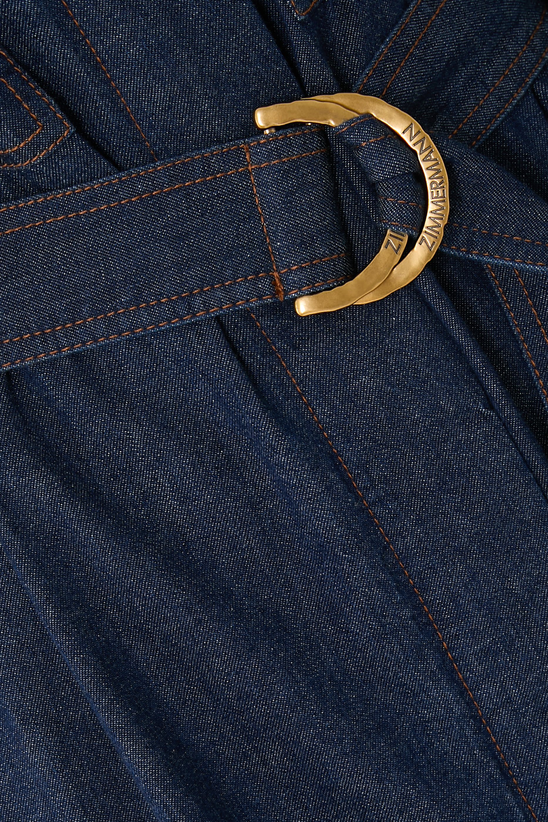 Denim Cargo Midi Dress