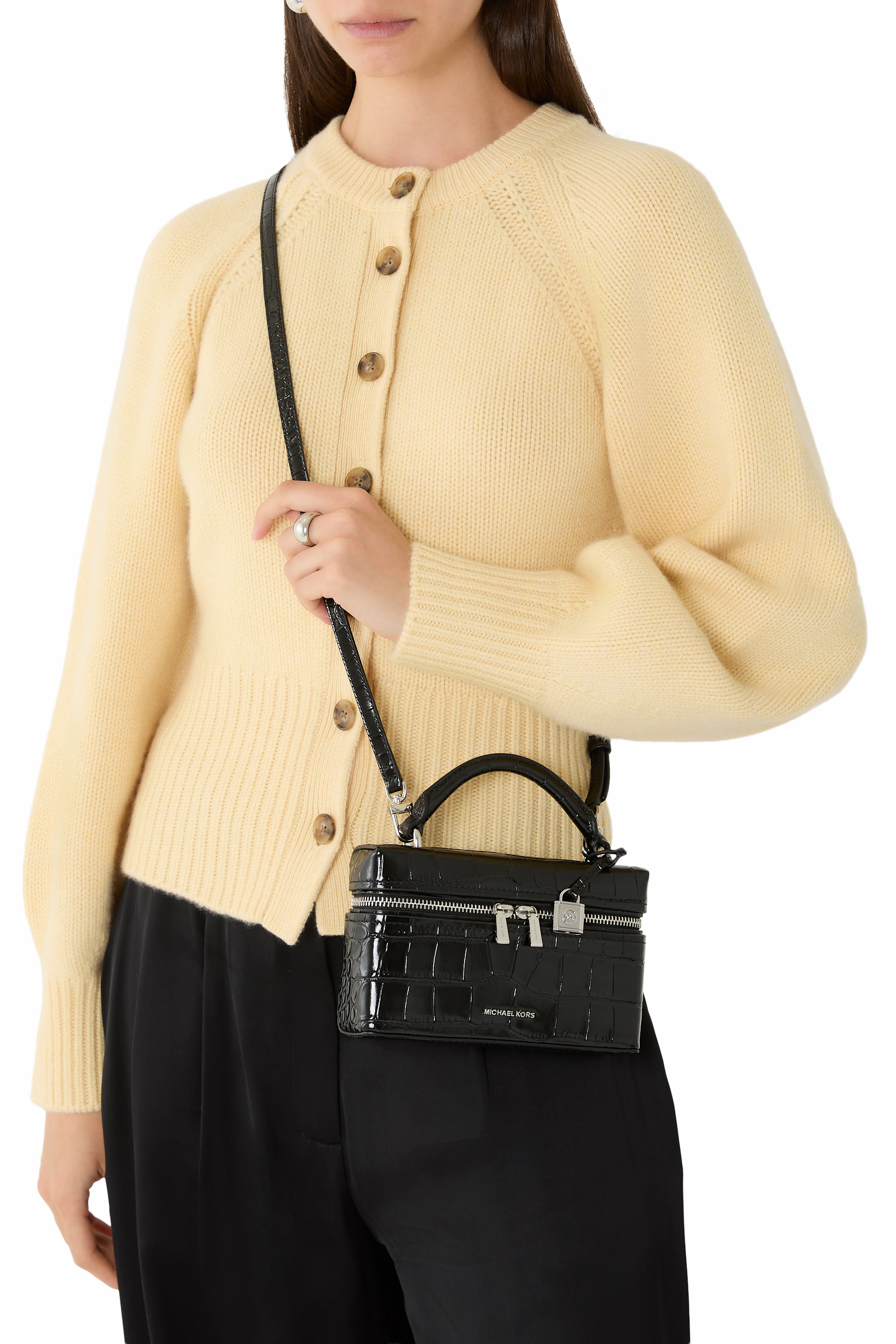 حقيبة جانا كروس بودي صغيرة جدا بنقشة جلد التمساح جلد