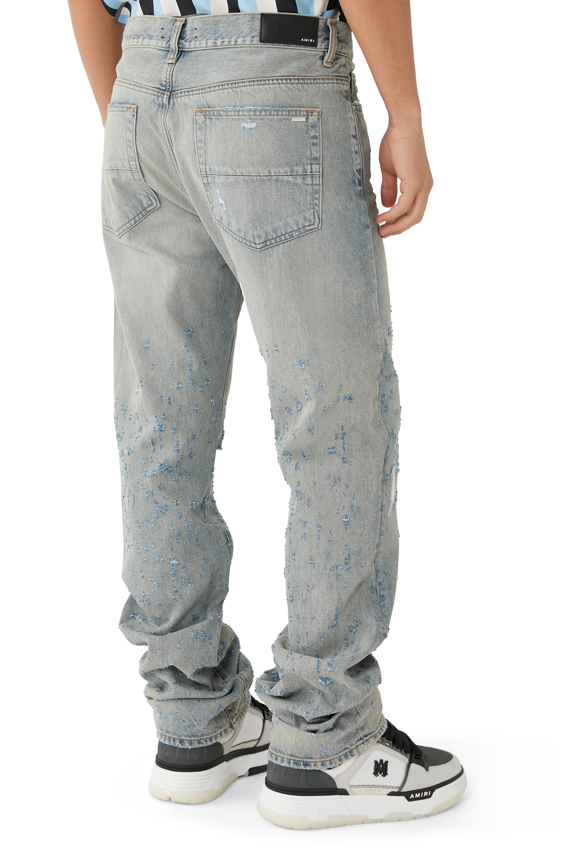 بنطال جينز شوت غان بقصة ساق مستقيمة