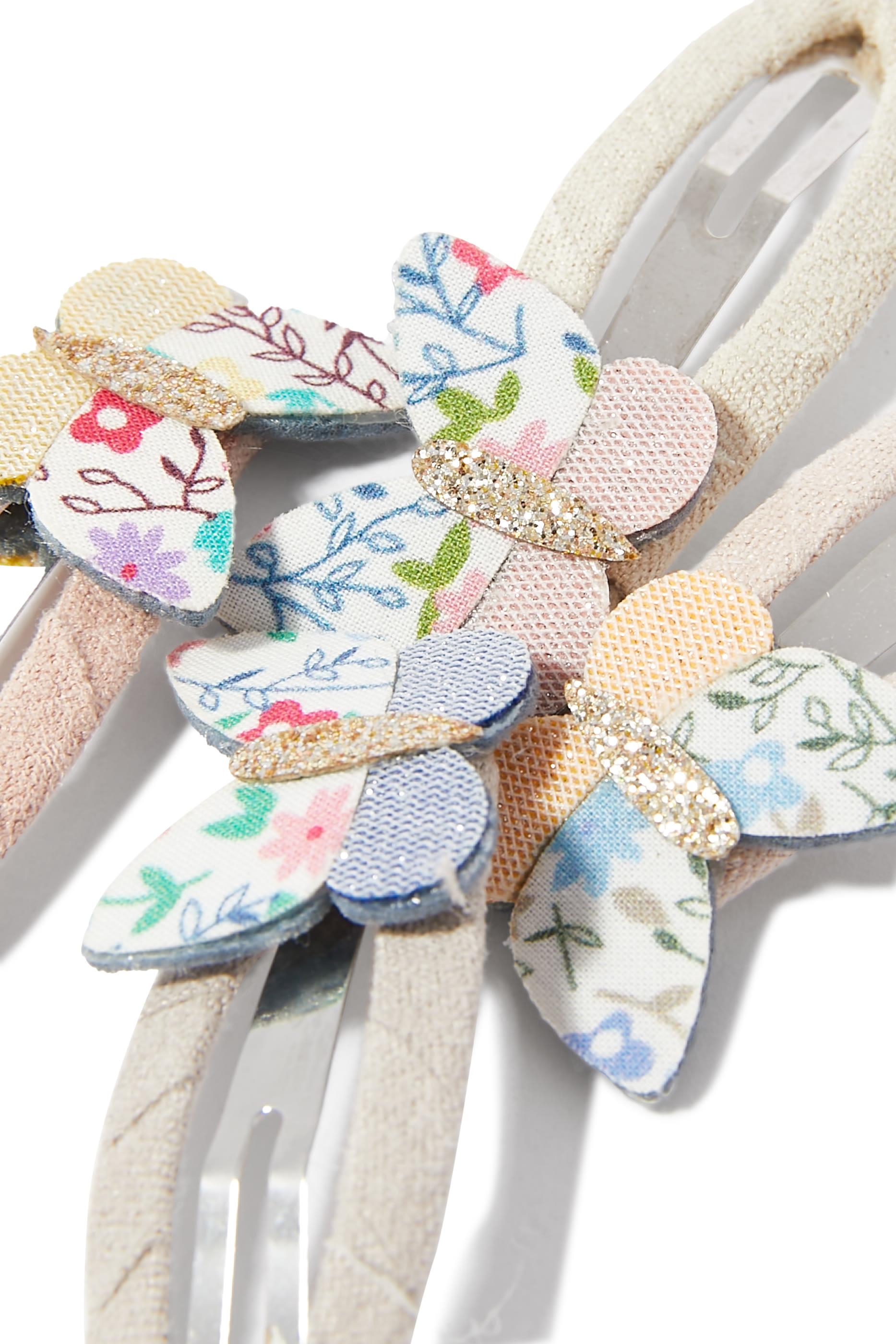 مجموعة مشابك شعر بيتي بفراشات للأطفال