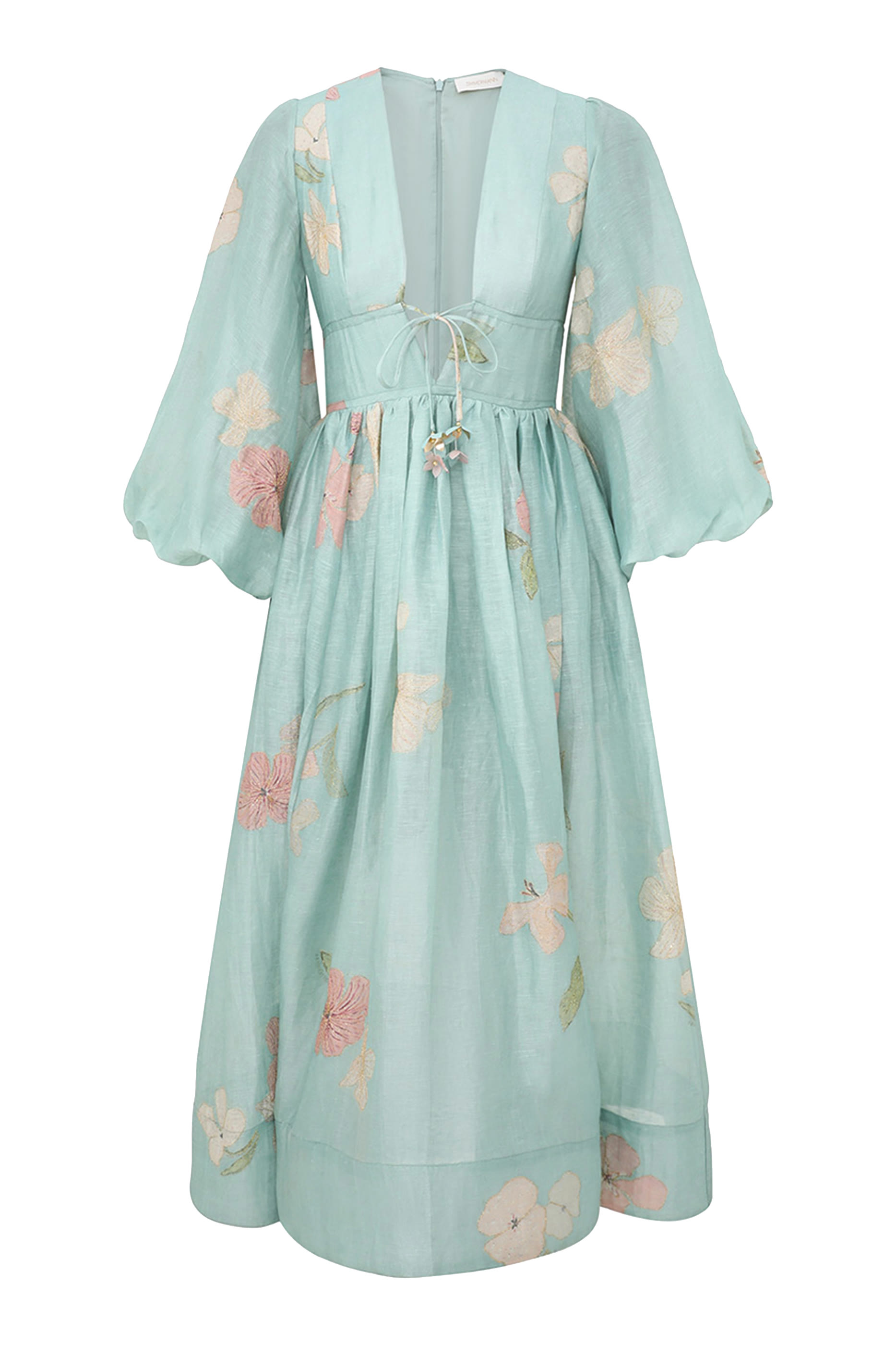 فستان سهرة إيلومينايت درون بأكمام منفوخة