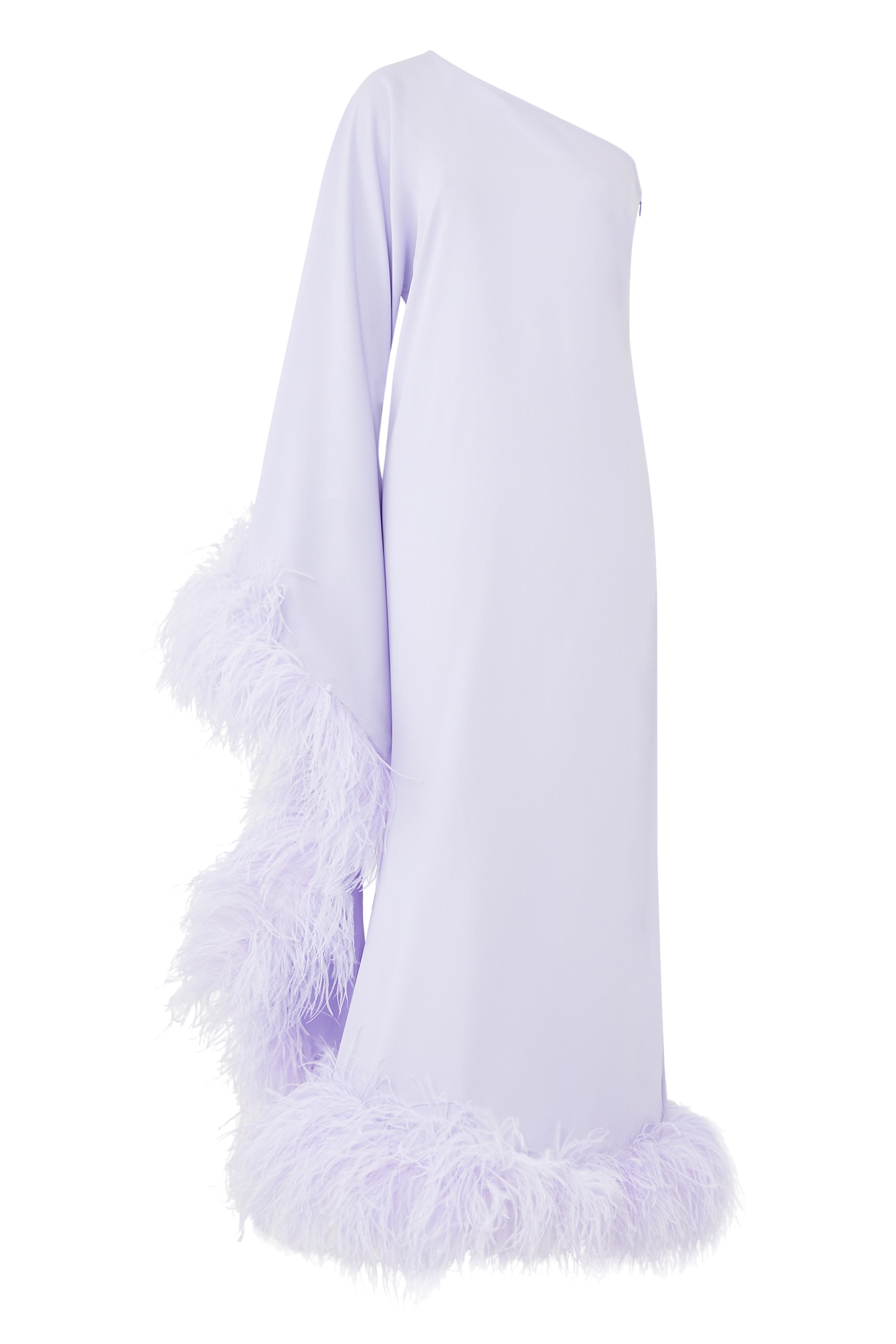 فستان أوبود بحافة ريش