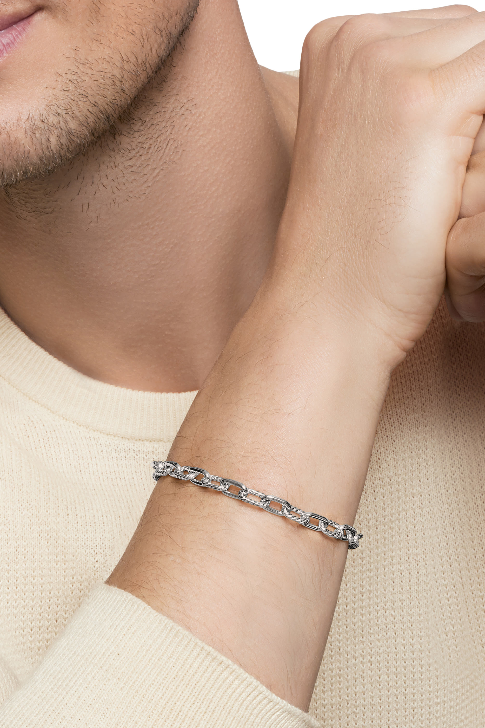 سوار ماديسون بتصميم سلسلة بشعار الماركة، فضة استرلينية