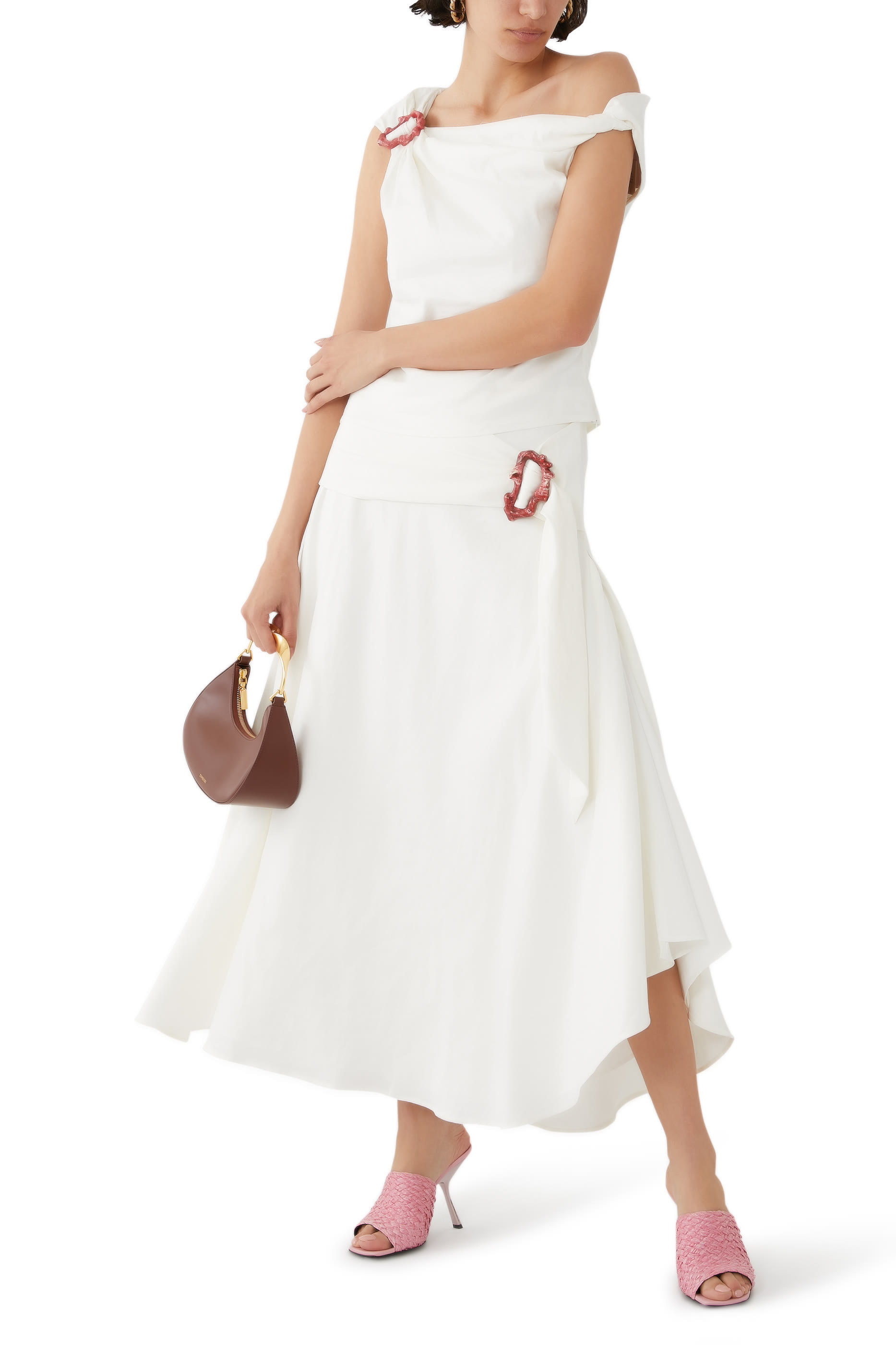 تنورة إنغريد طويلة بكشكش