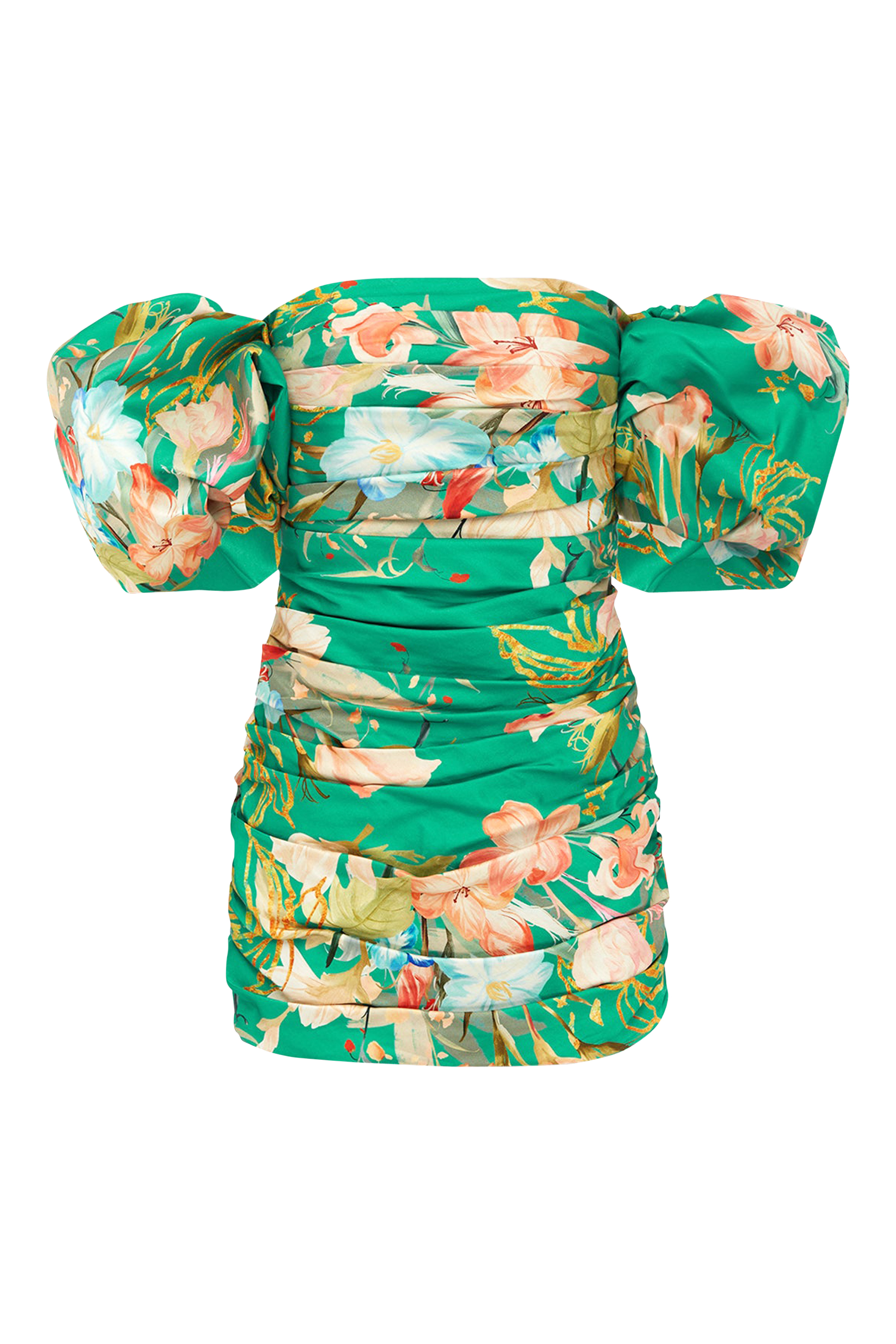 فستان بريندا قصير بأكمام منفوخة