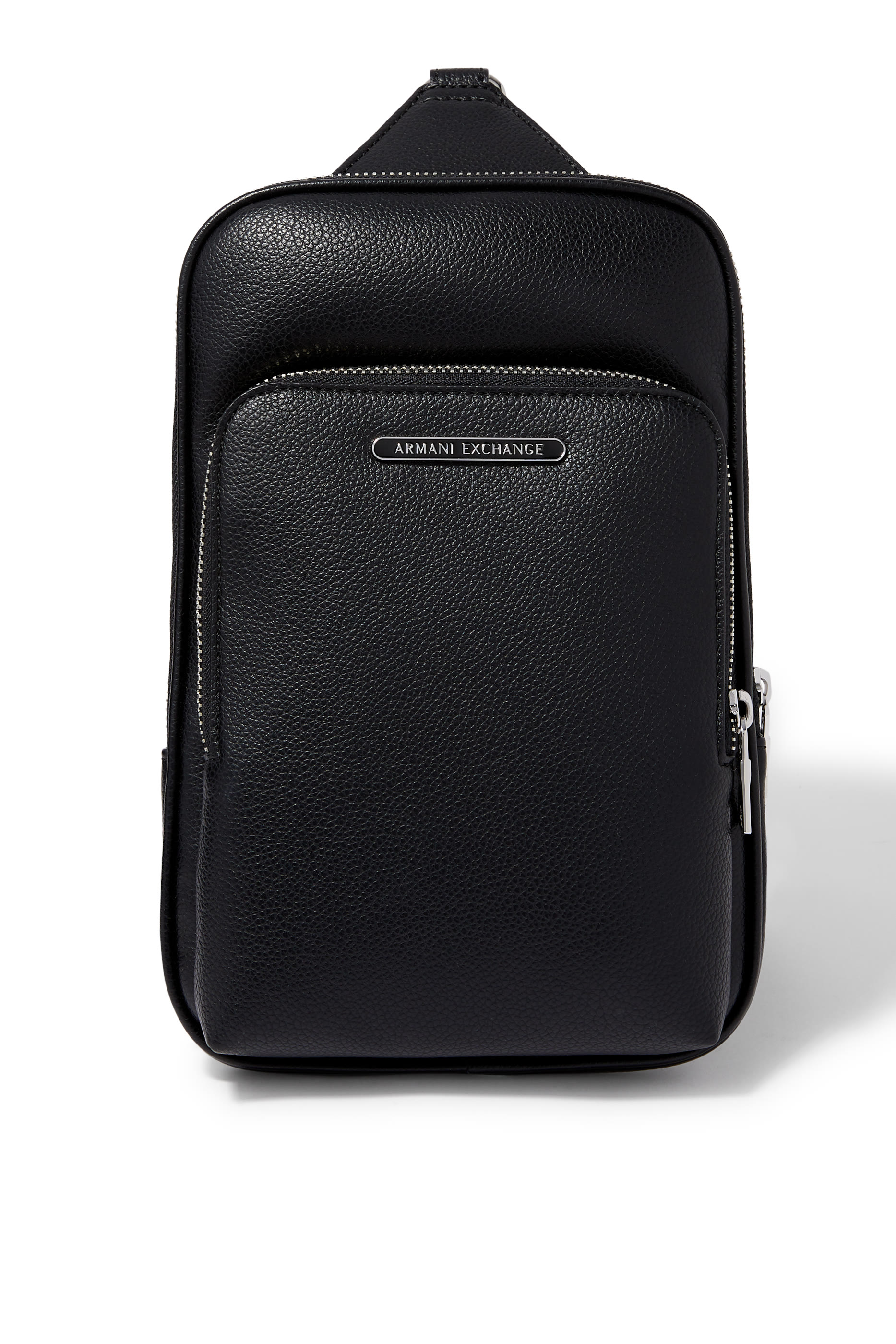 حقيبة ظهر بسحاب مزدوج وشعار الماركة