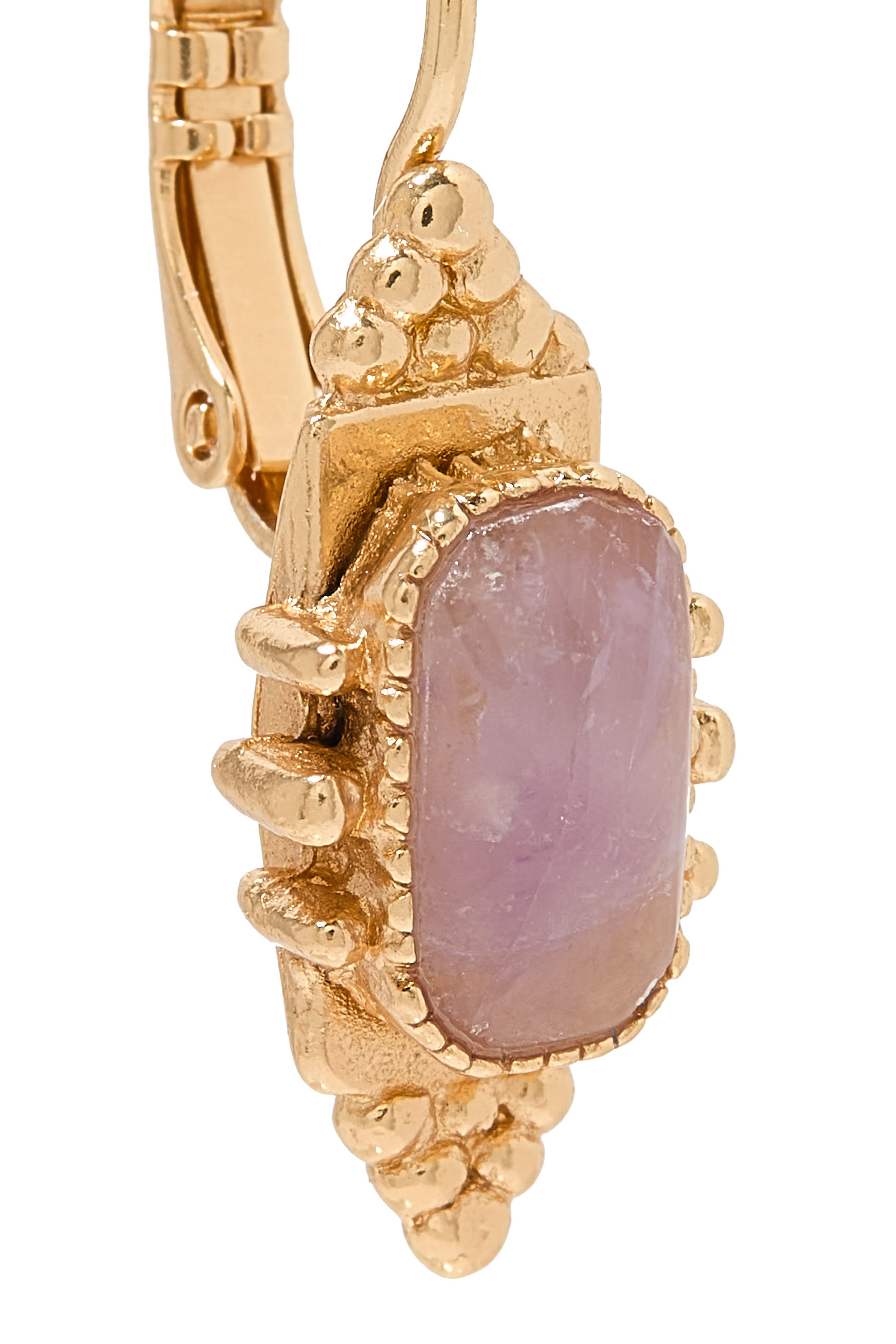 أقراط سيرتي تاليسمان مرصعة بالجمشت، نحاس مطلي بالذهب