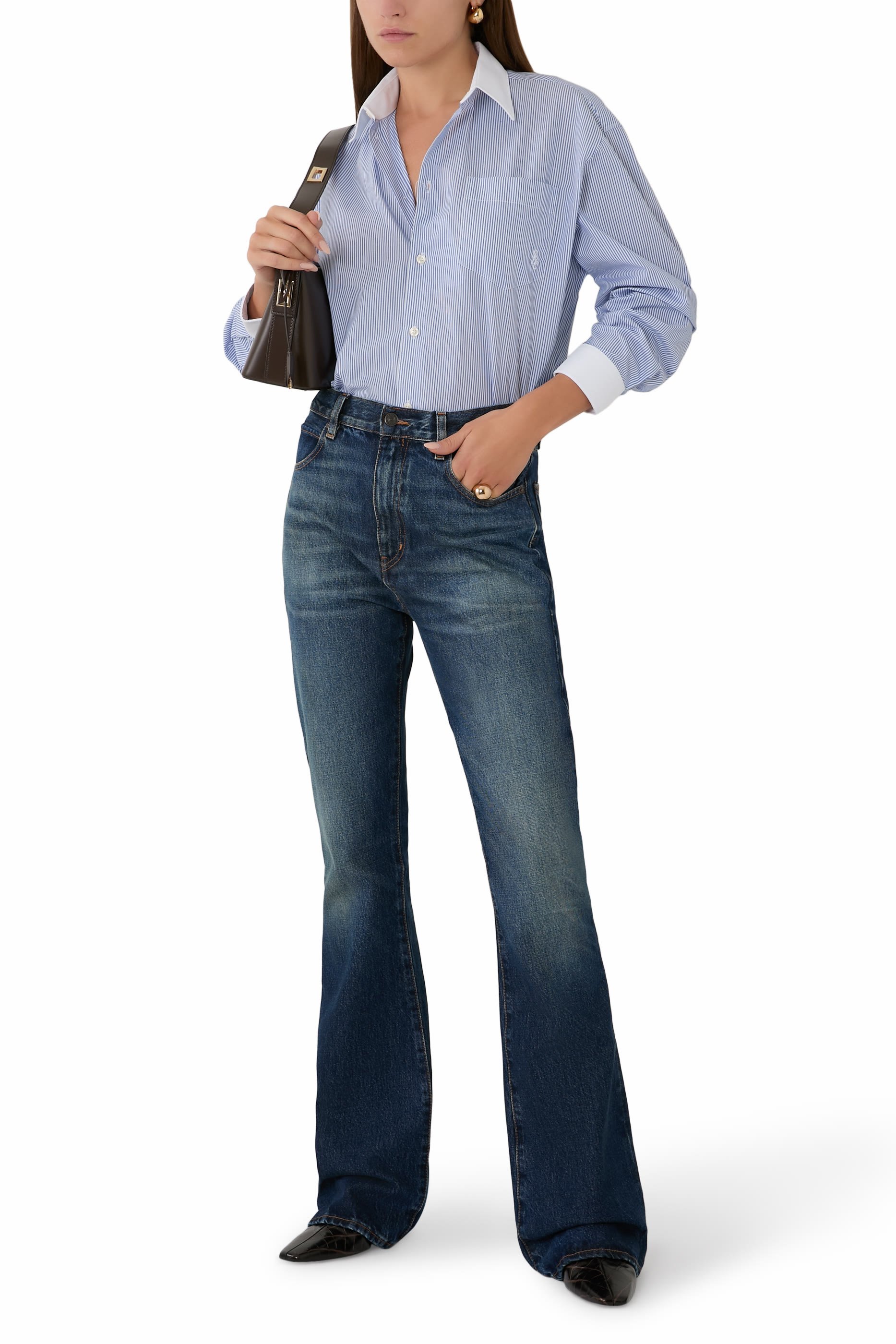 بنطال جينز ذا أوتلاو بقصة واسعة