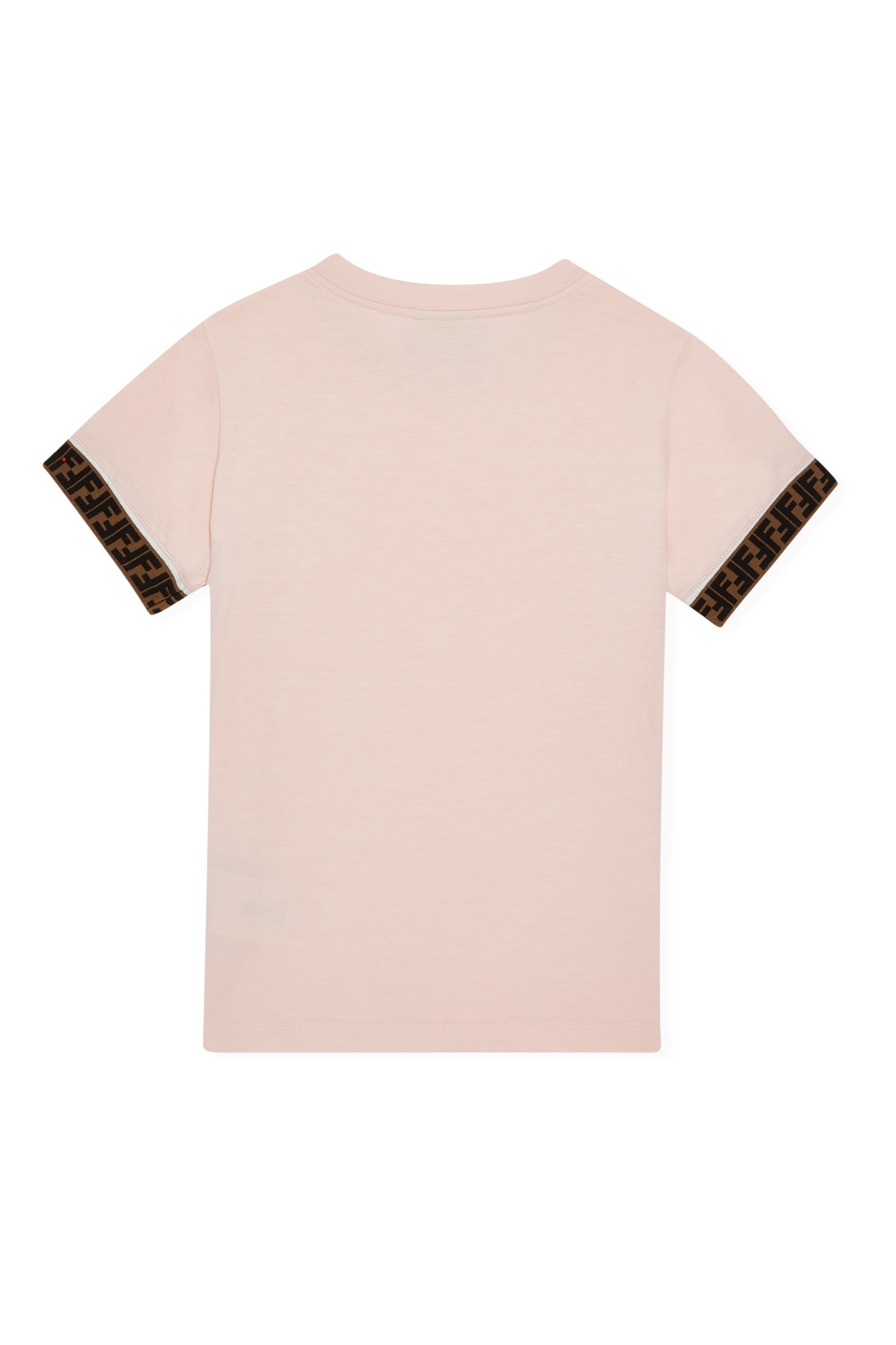 تي شيرت قطن بشريط بشعار FF