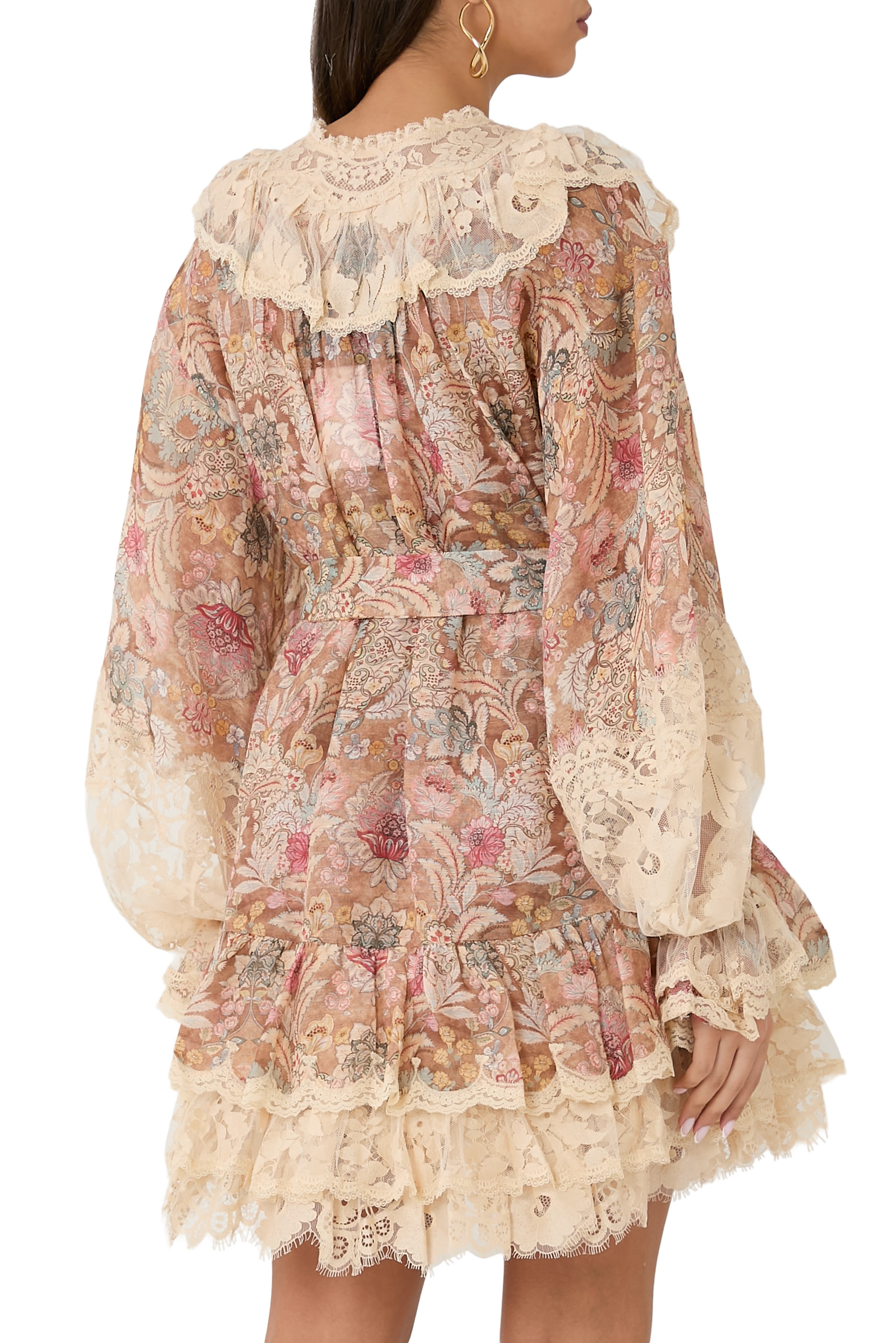 فستان ريبالين قصير بأربطة