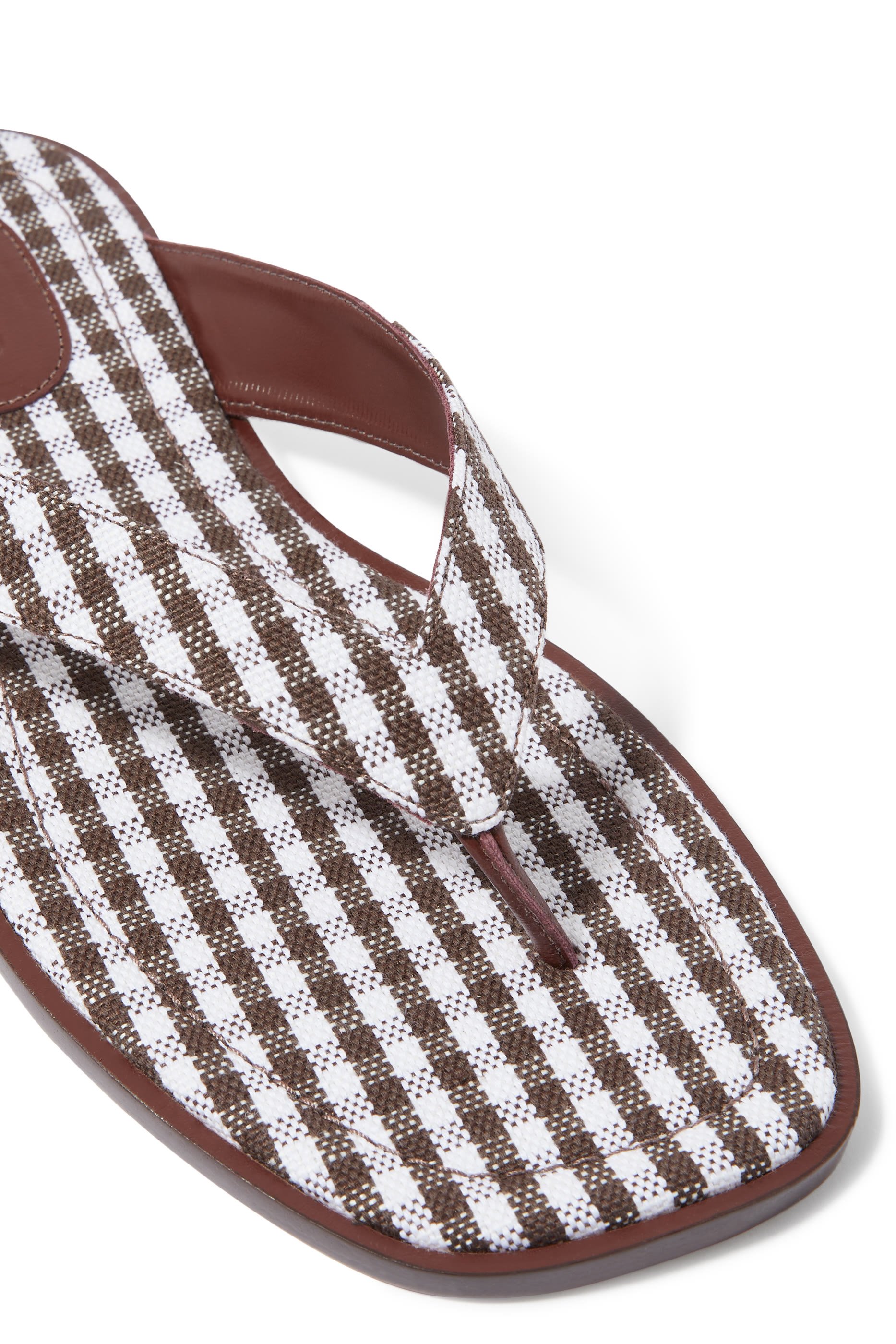 حذاء دانتي خفيف بتصميم ثونغ بنقشة مربعات