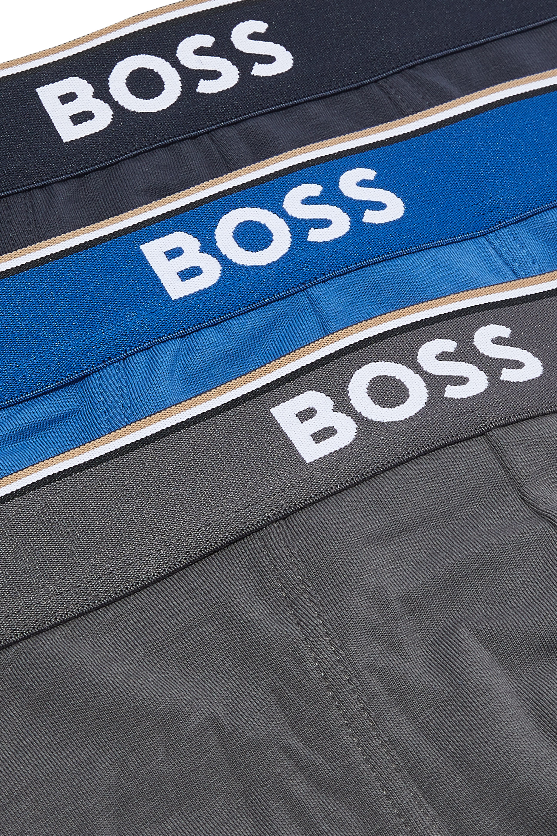 طقم بوكسر بشعار الماركة قطن، 3 قطع