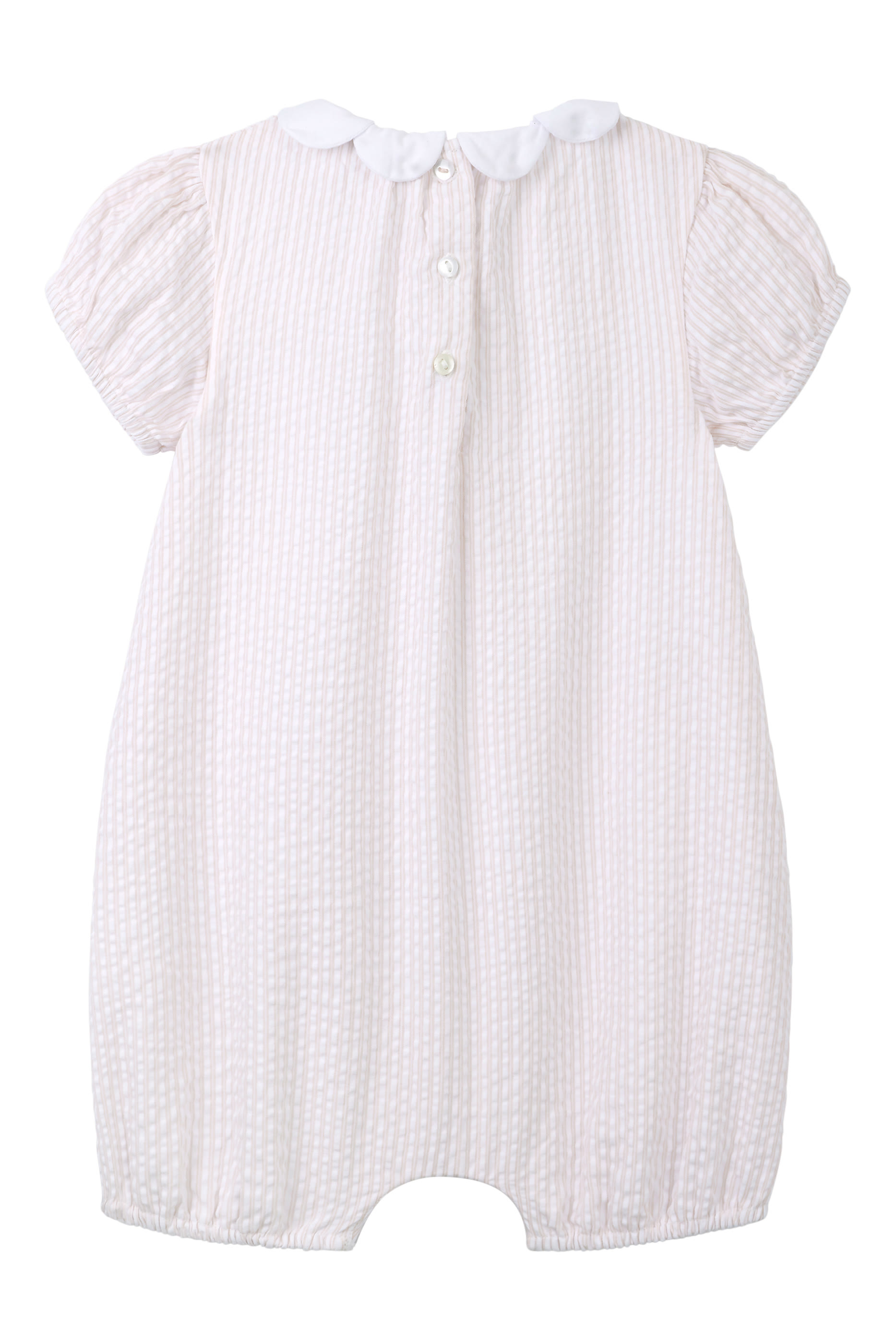 بودي سوت مخطط بياقة بتصميم بتلات سيرساكر للأطفال