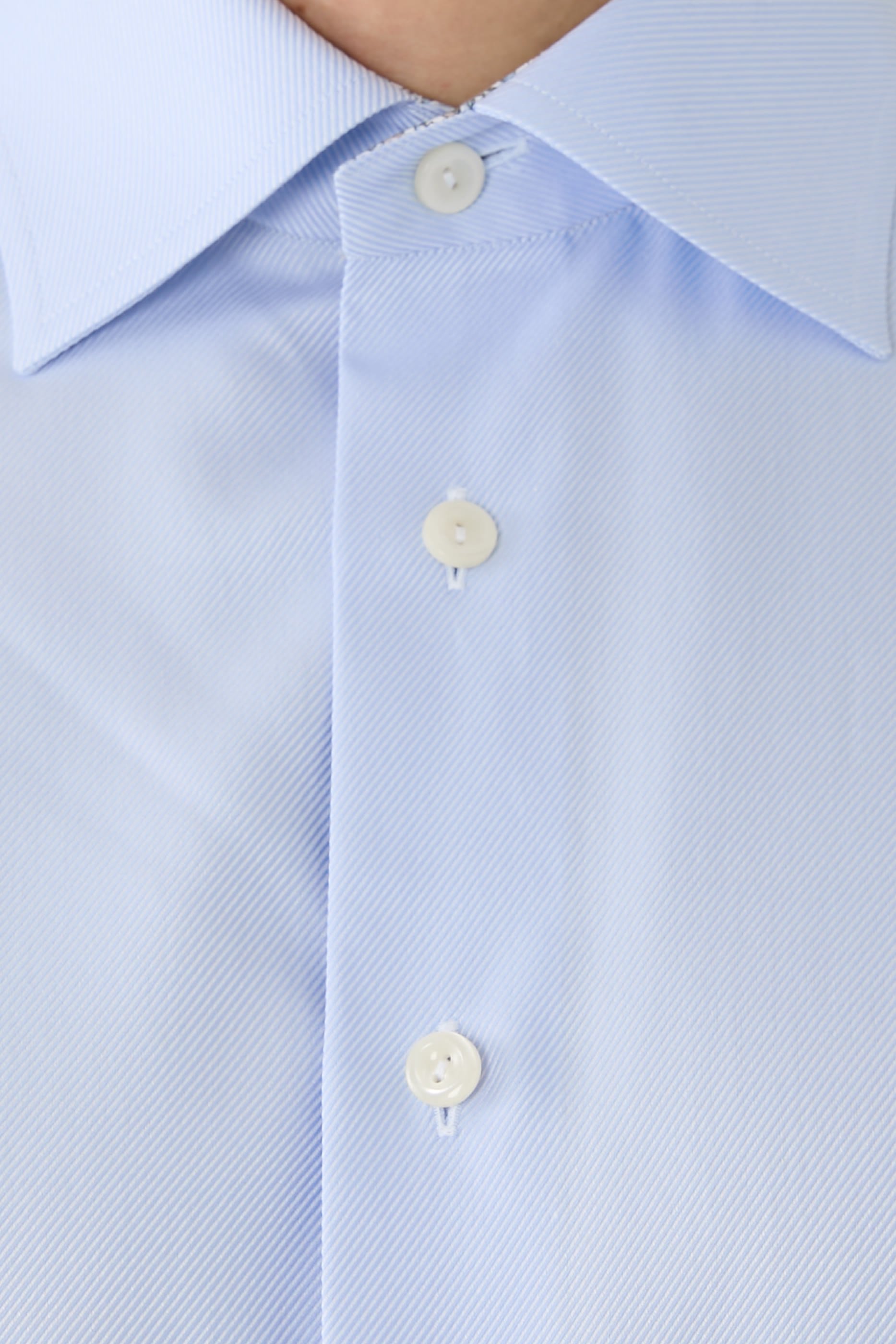  Geometric Effect Textured Twill Shirt