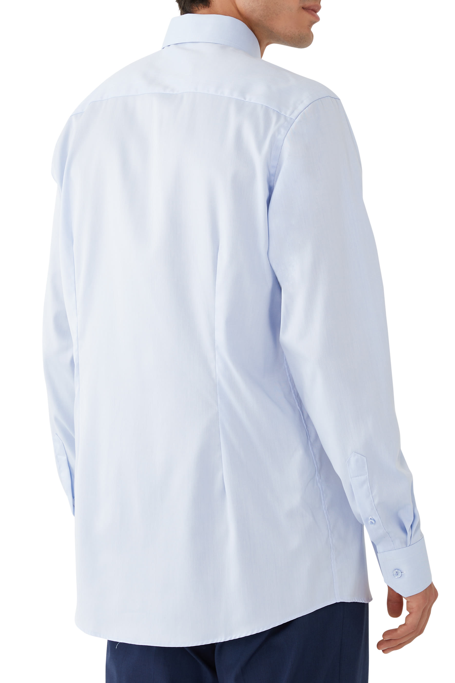 قميص بنقشة هندسية تويل مميز للماركة