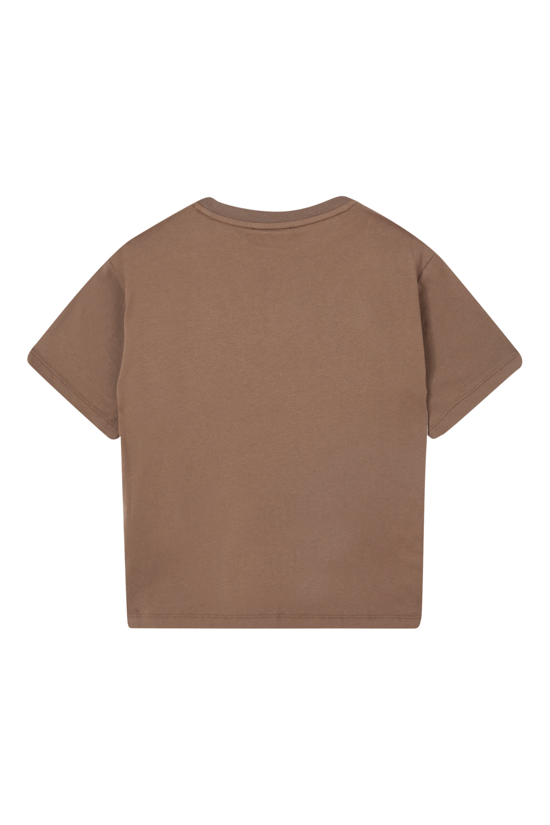 تيشيرت مطرز بشعار الماركة بحجم صغير قطن للأطفال