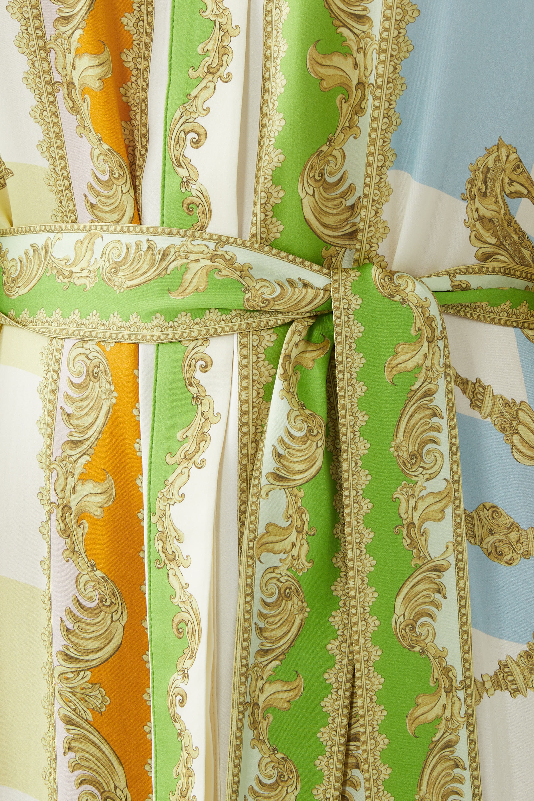 فستان بتصميم قميص بنقشة شطرنج حرير