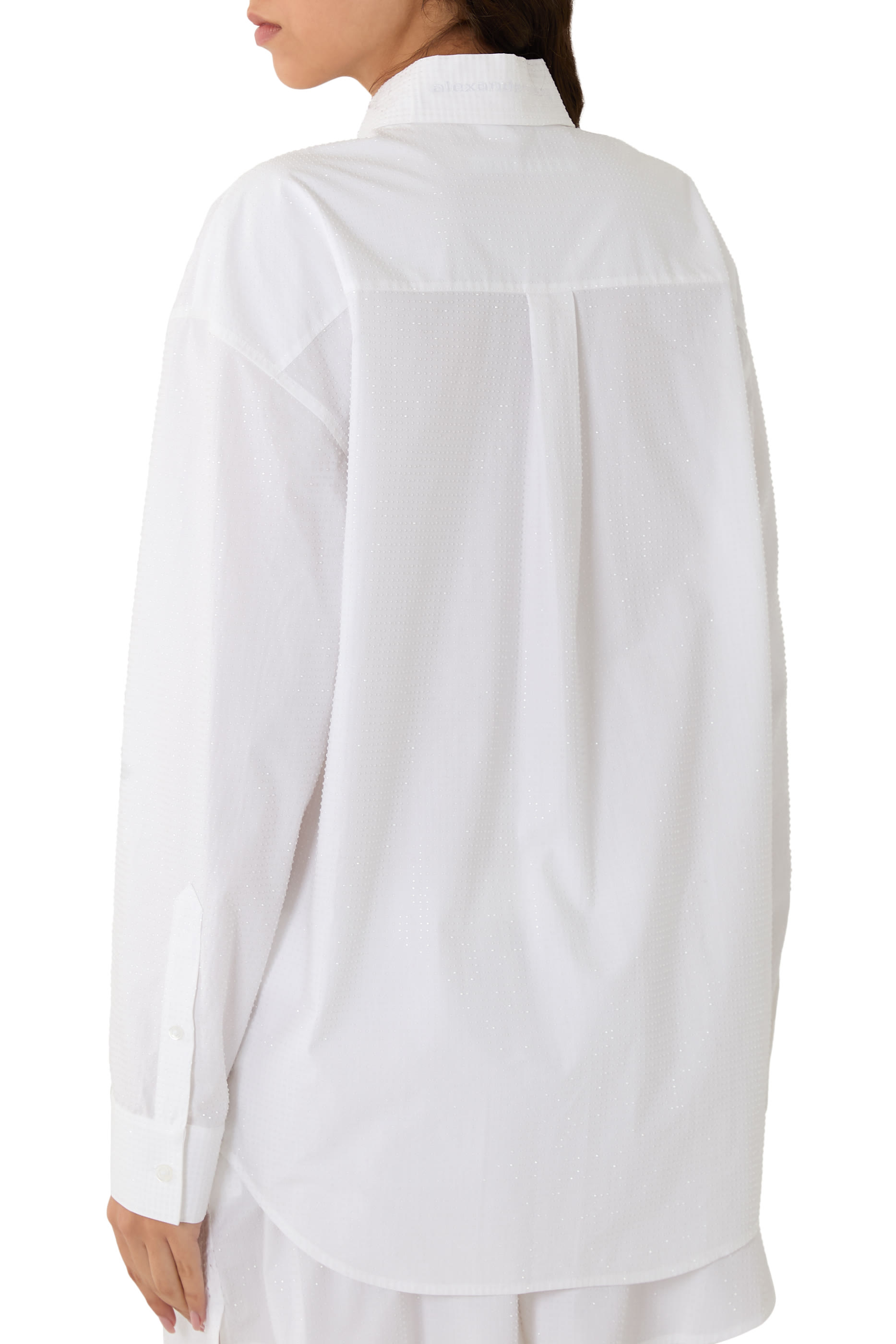 Button Up Shirt with Allover Hotfix