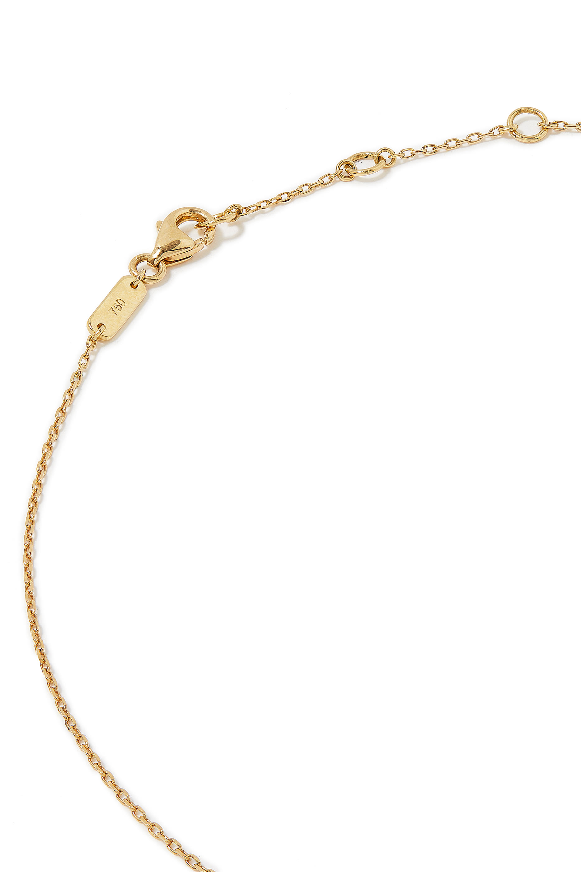 قلادة بدلاية بتصميم فراشة للأطفال، مينا وذهب أصفر عيار 18