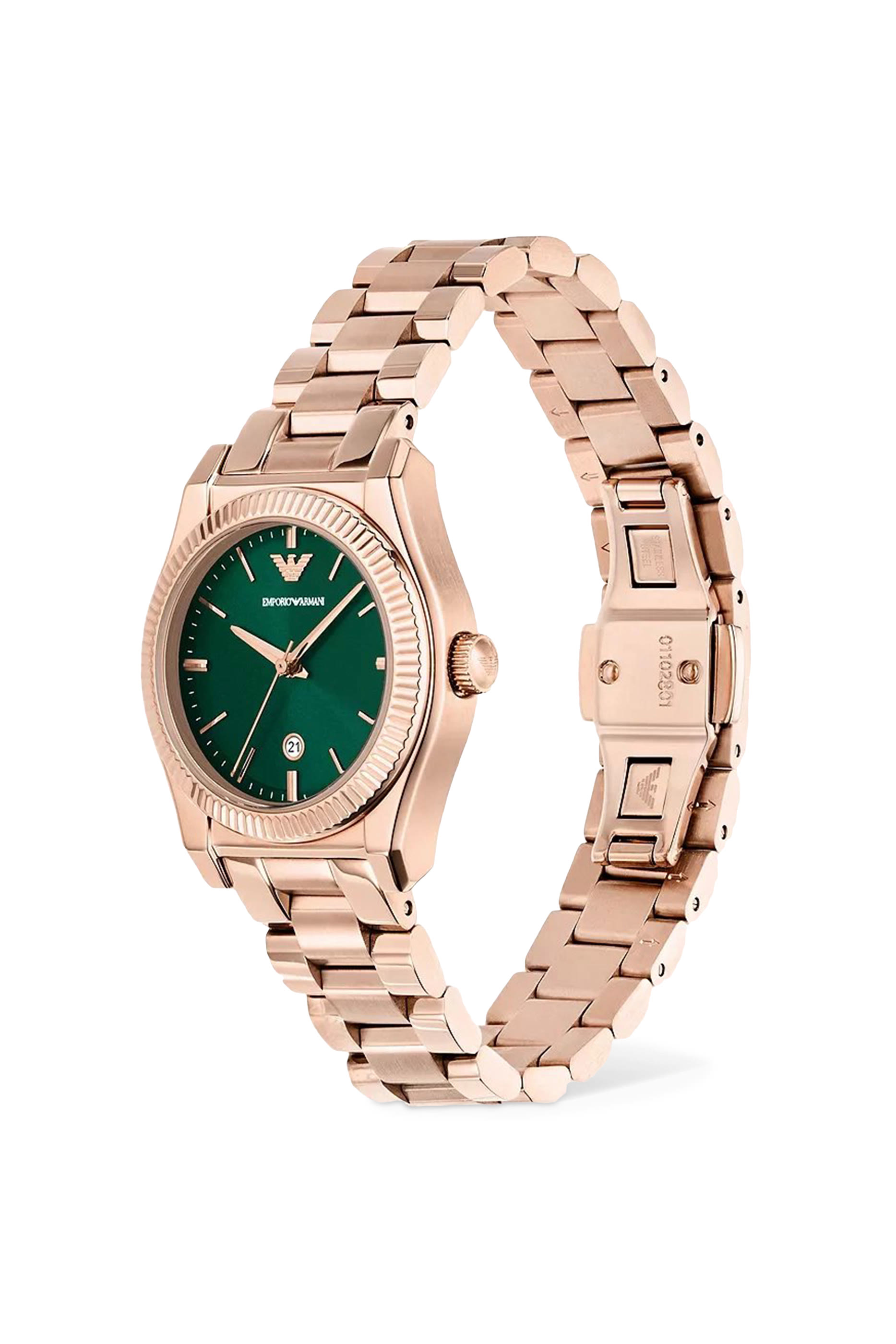 ساعة كوارتز ستانلس ستيل بثلاث عقارب