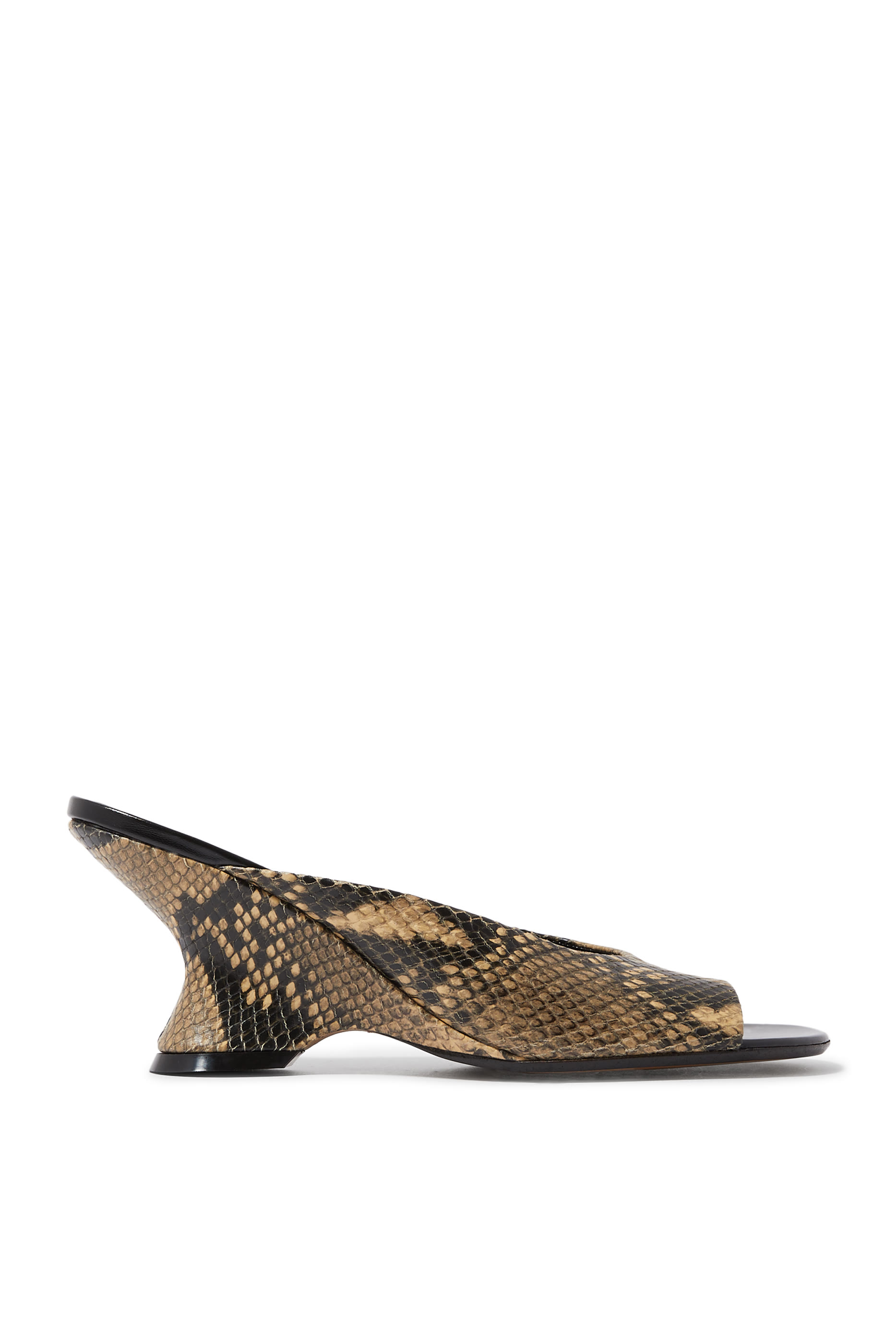 حذاء 75 مفتوح من الخلف بمقدمة مفتوحة جلد