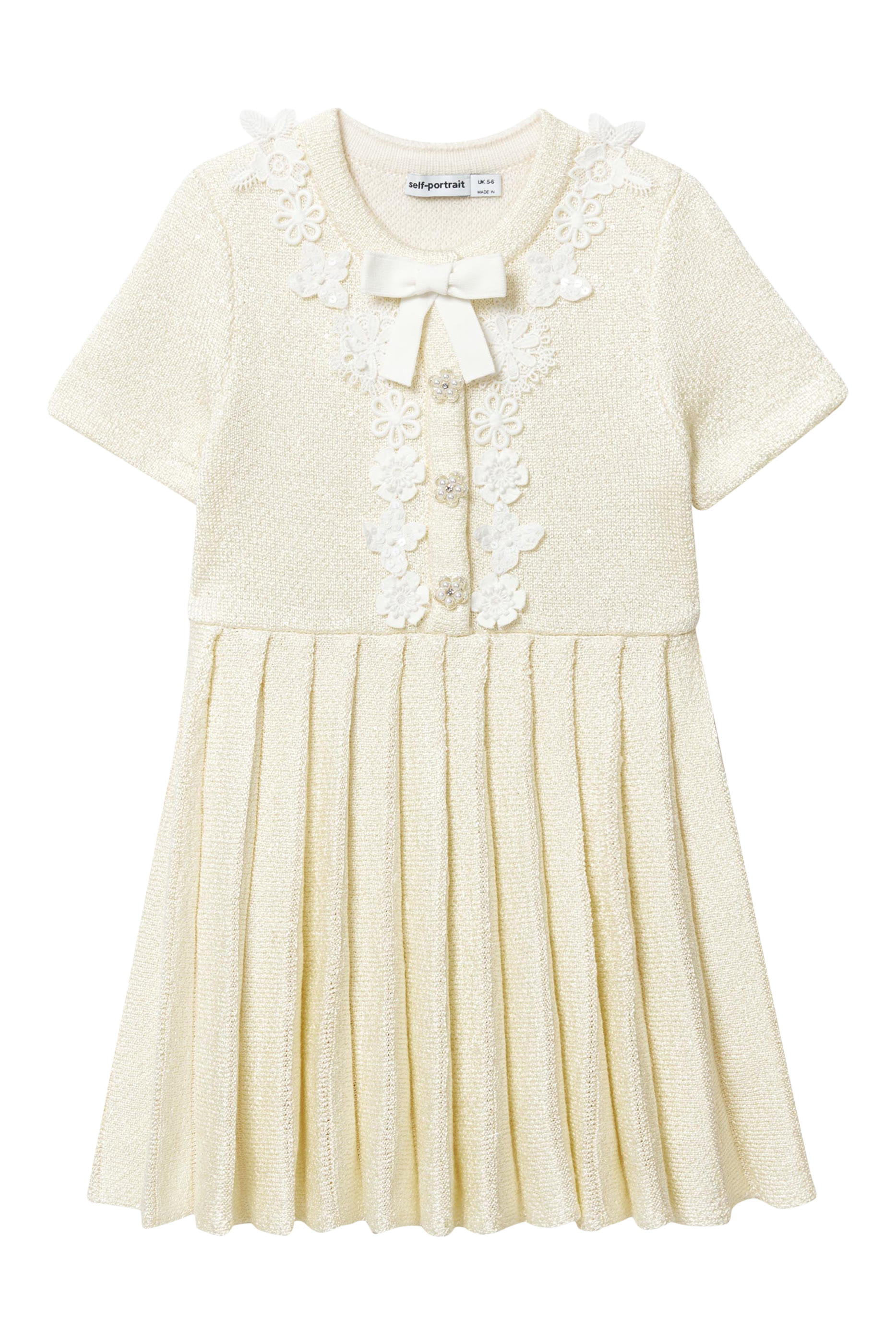 فستان قصير منسوج للأطفال