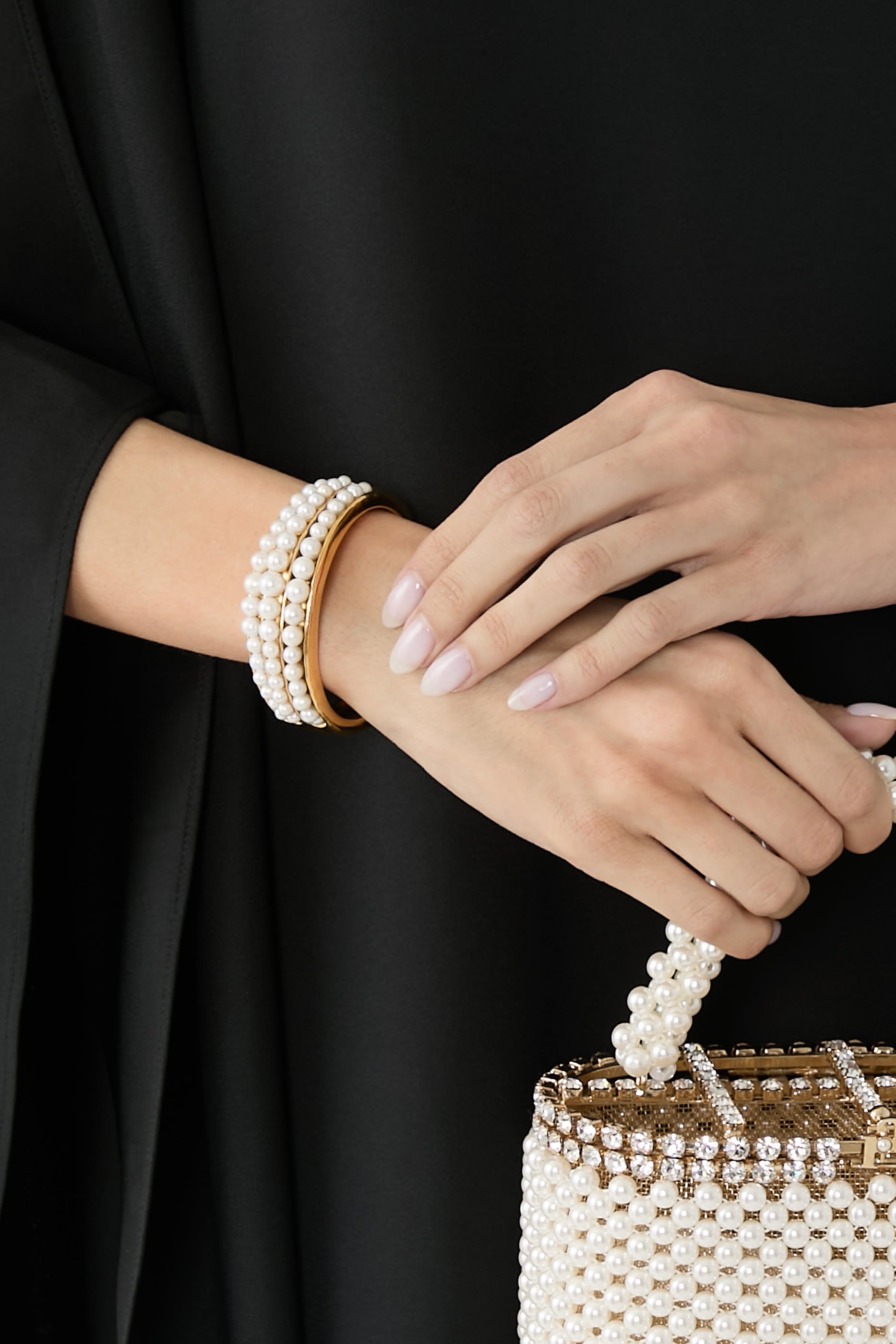 سوار جران دي جيمز بلؤلؤ مياه عذبة، نحاس مطلي بذهب عيار 24