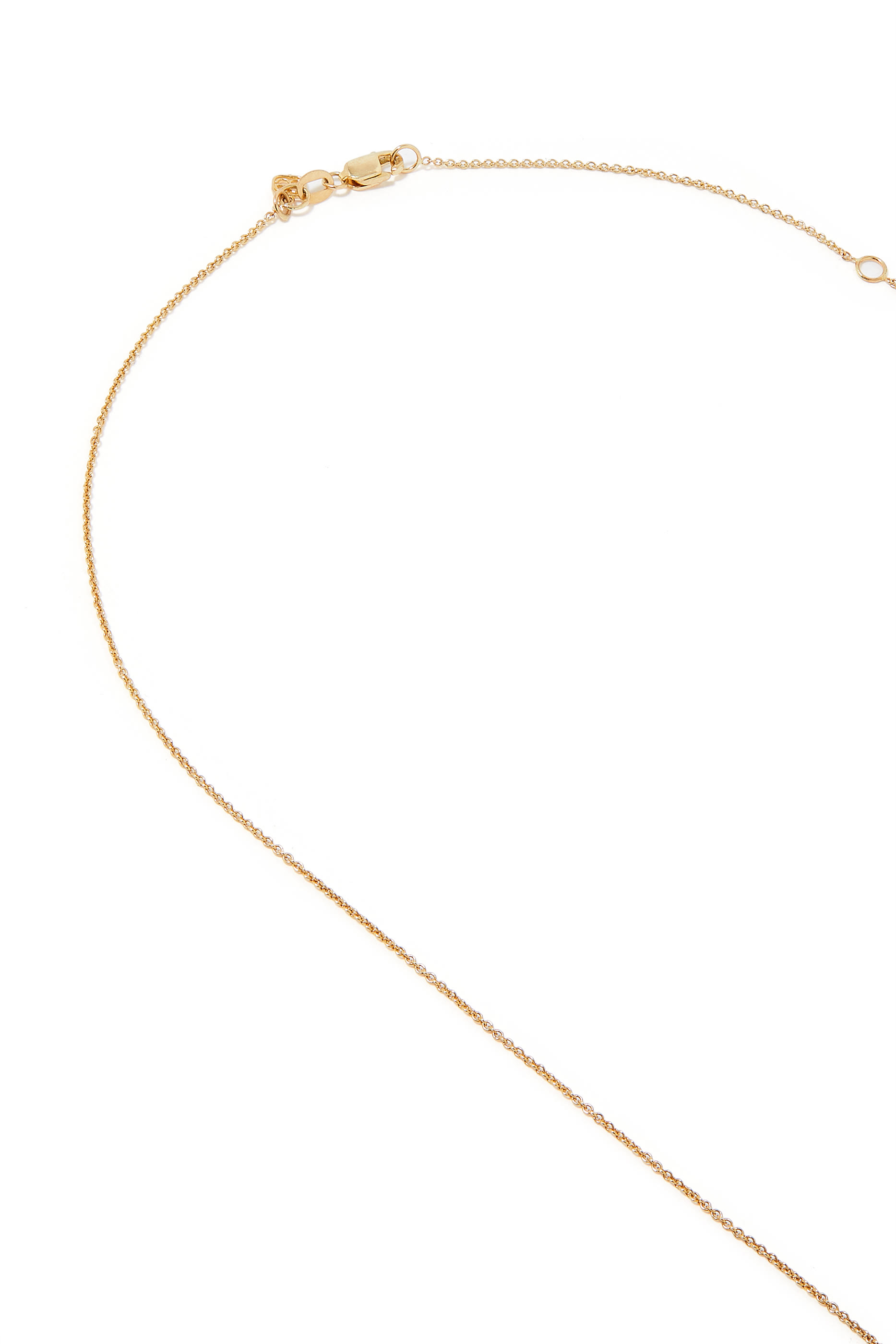 قلادة بحلية عين الحسود مرصعة بالماس ذهب أصفر عيار 14