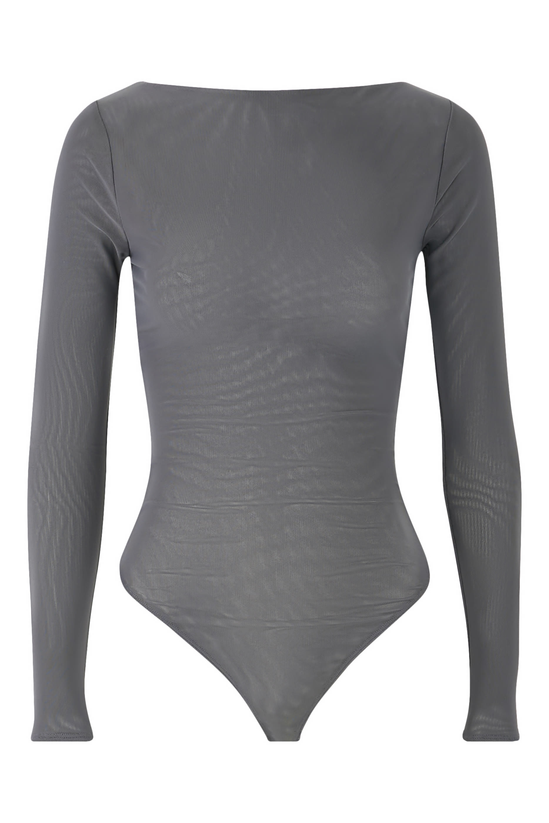 بودي سوت بياقة بتصميم قارب قماش شبكي