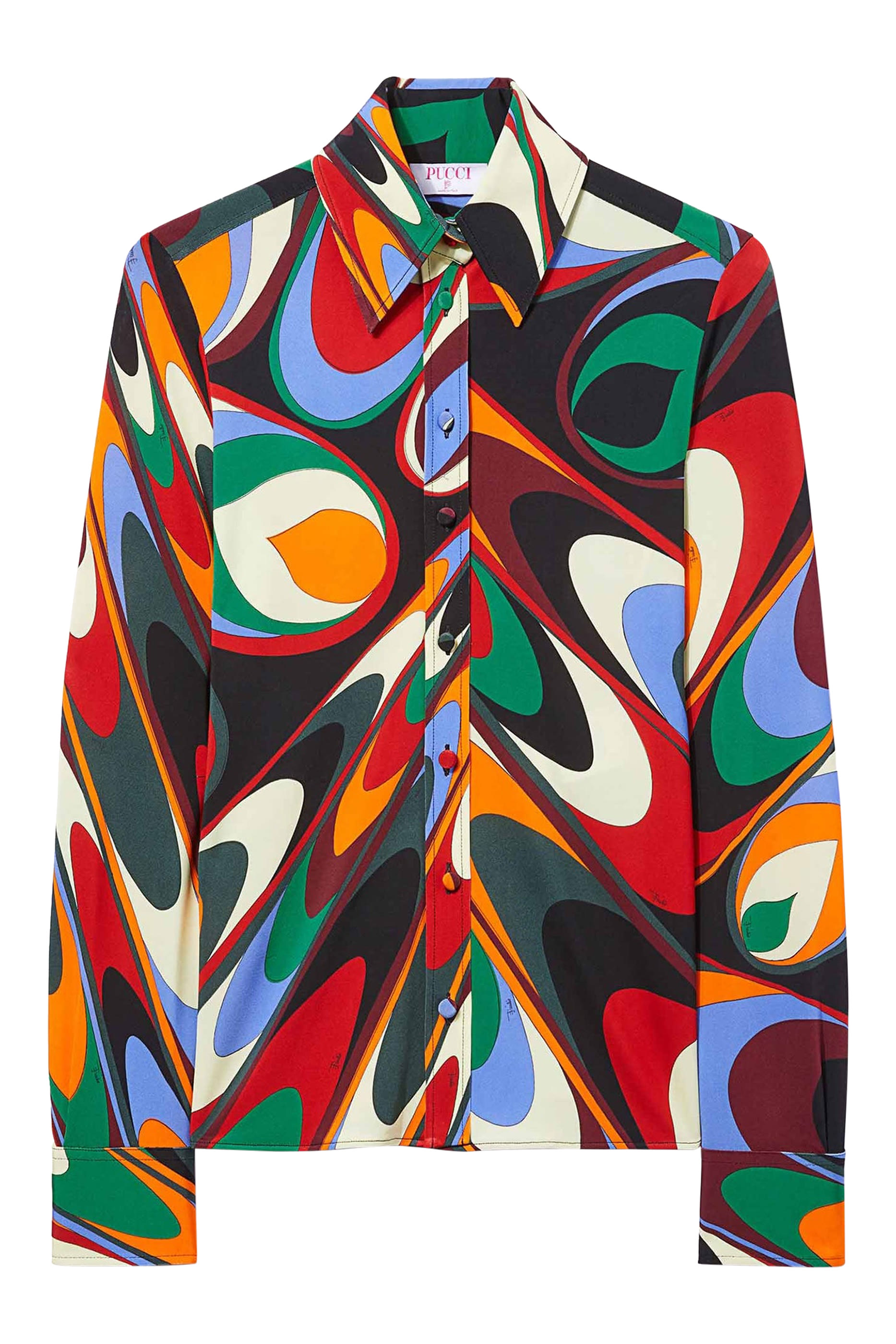 قميص بأكمام طويلة ستان