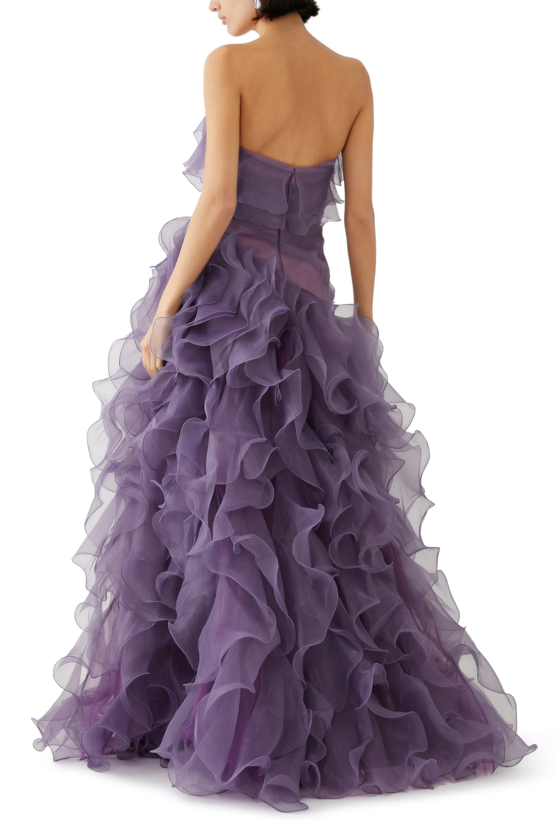 فستان سهرة بلا حمالات