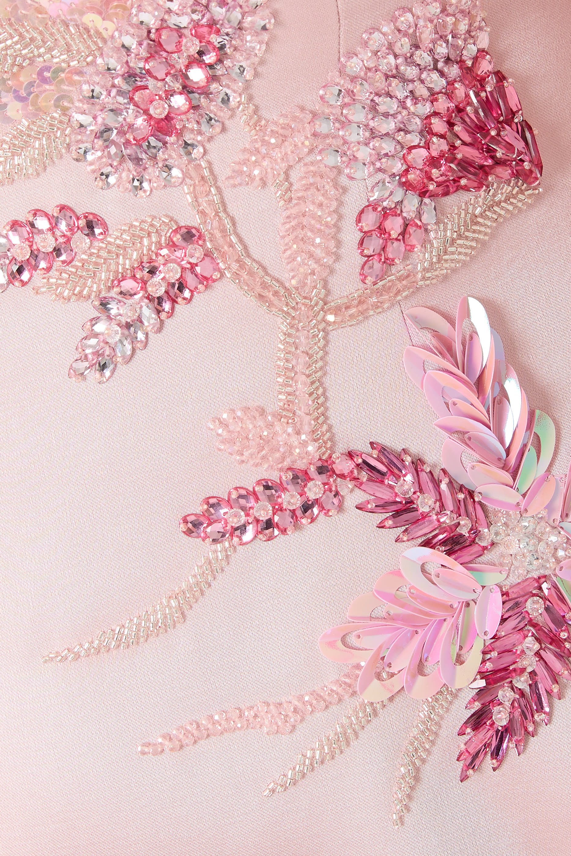 Embellished Cape Gown