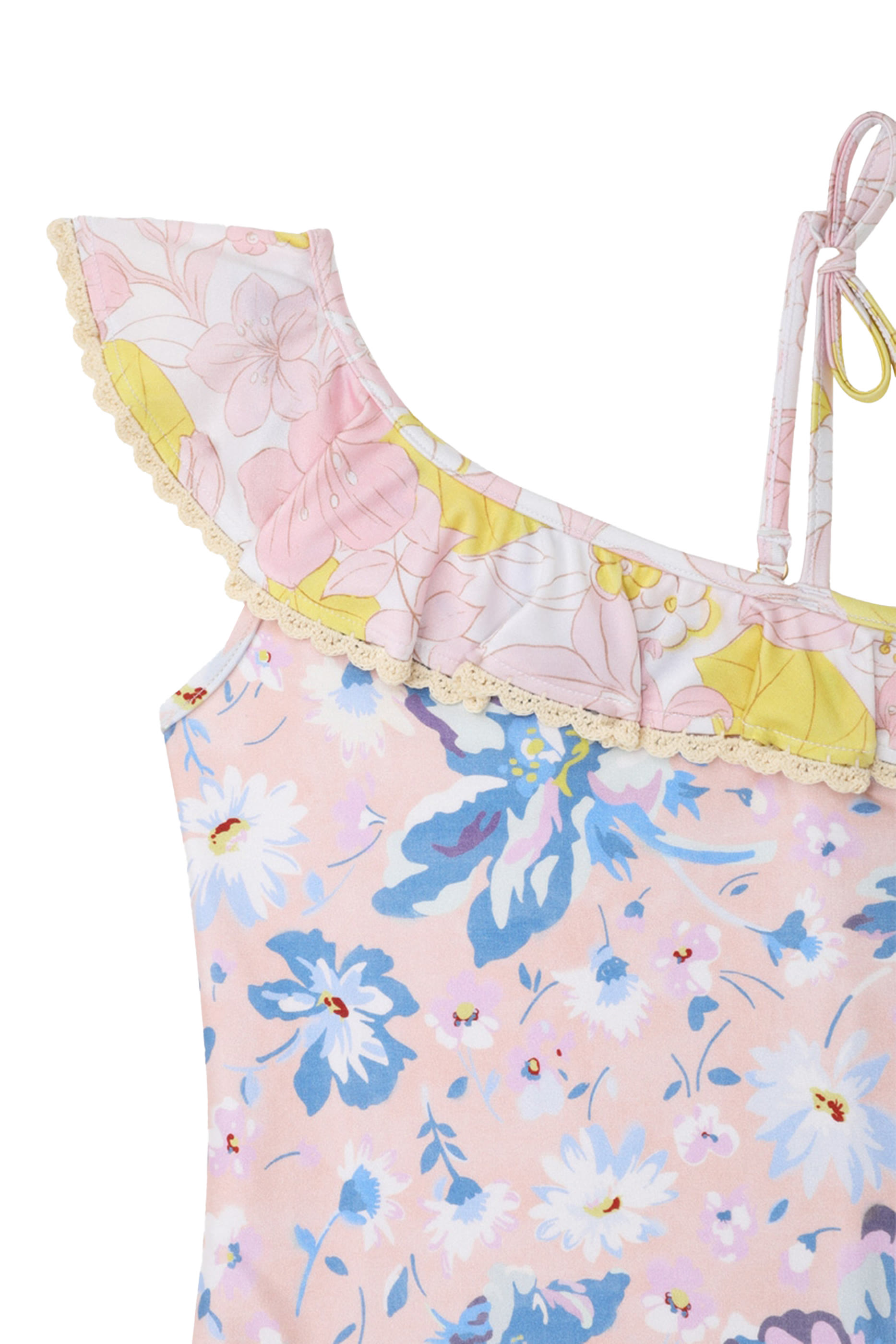 بدلة سباحة بوب بتصميم قطعة واحدة بحافة كشكش للأطفال