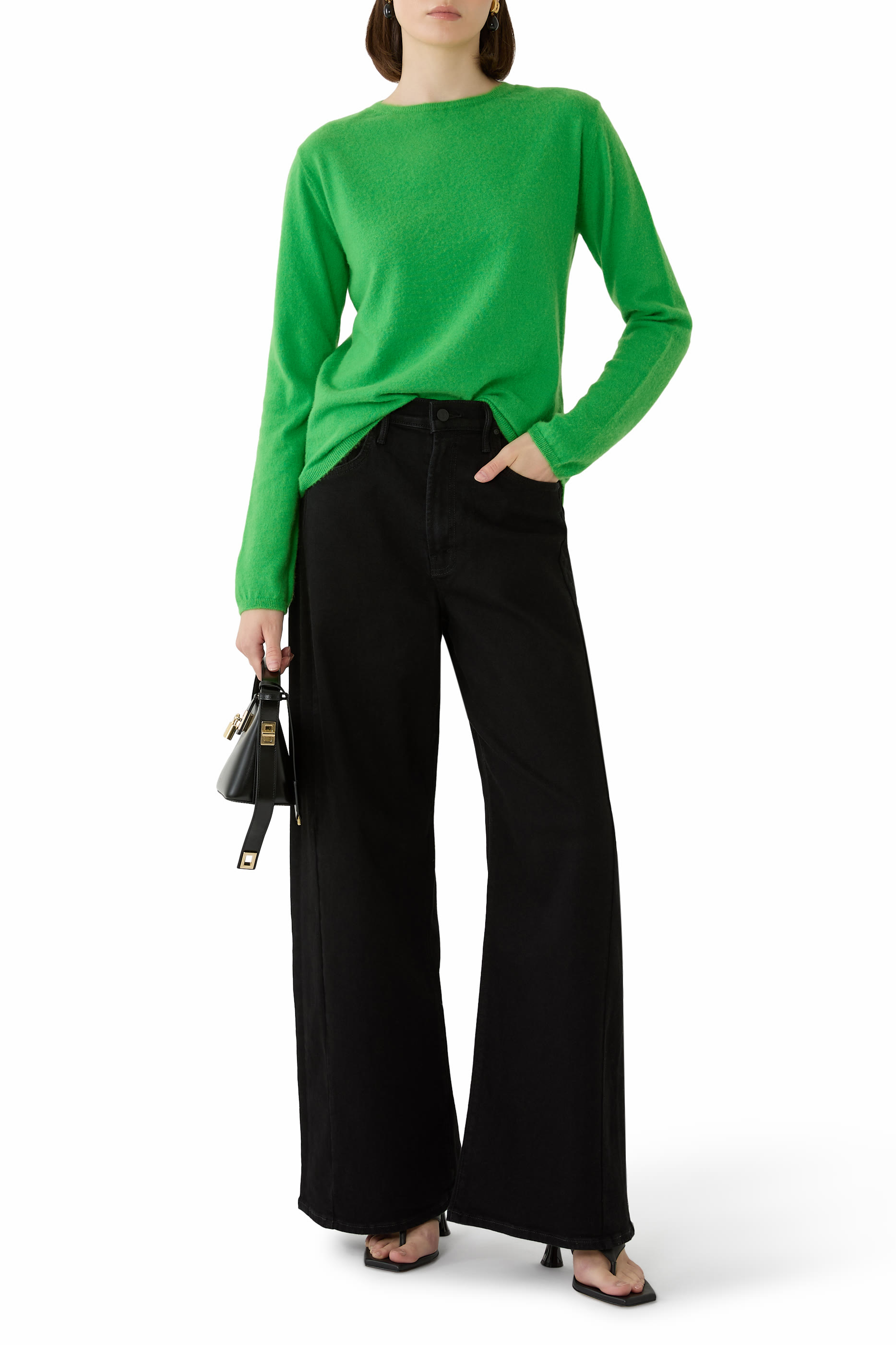  Brushed Cashmere Cotton Knit T-Shirt