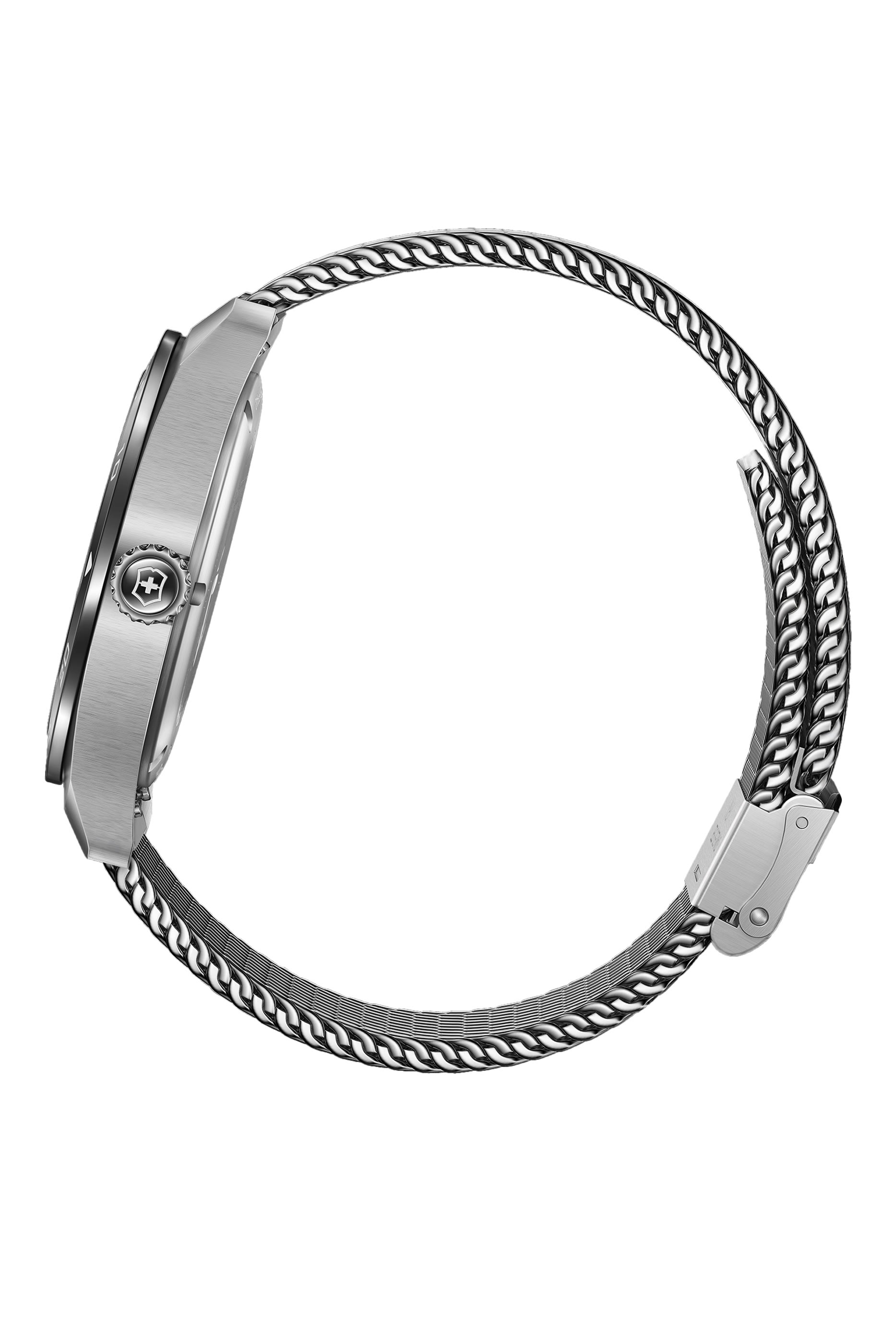 ساعة كرونوغراف سويس ارمي، ستانلس ستيل وخامة شبكية