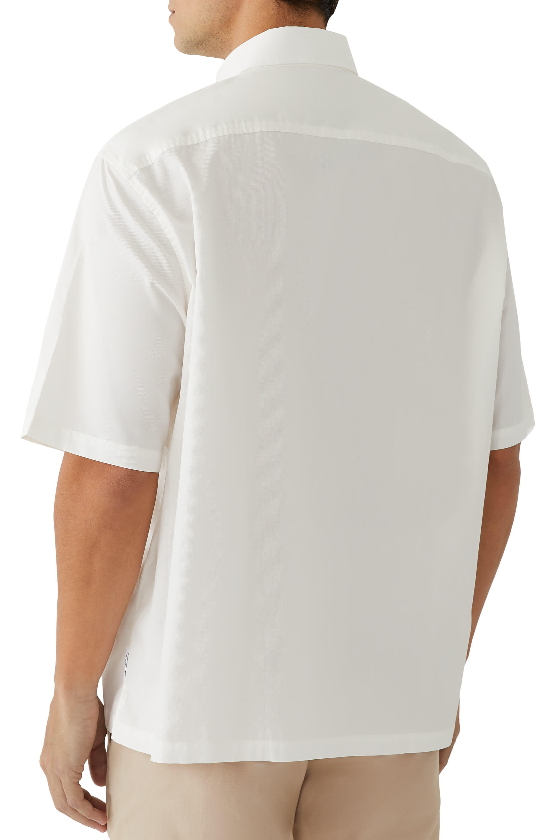 قميص ذا جريد بأكمام قصيرة