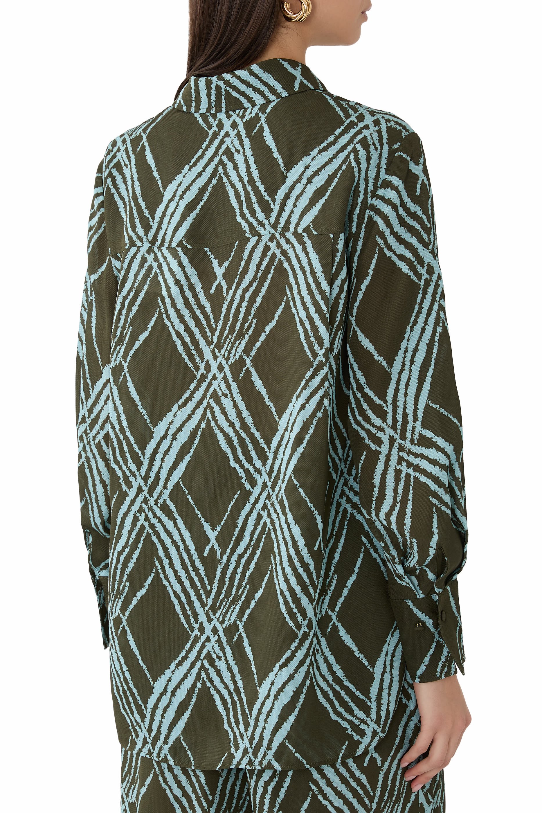 بلوزة سينا بتصميم متموج حرير