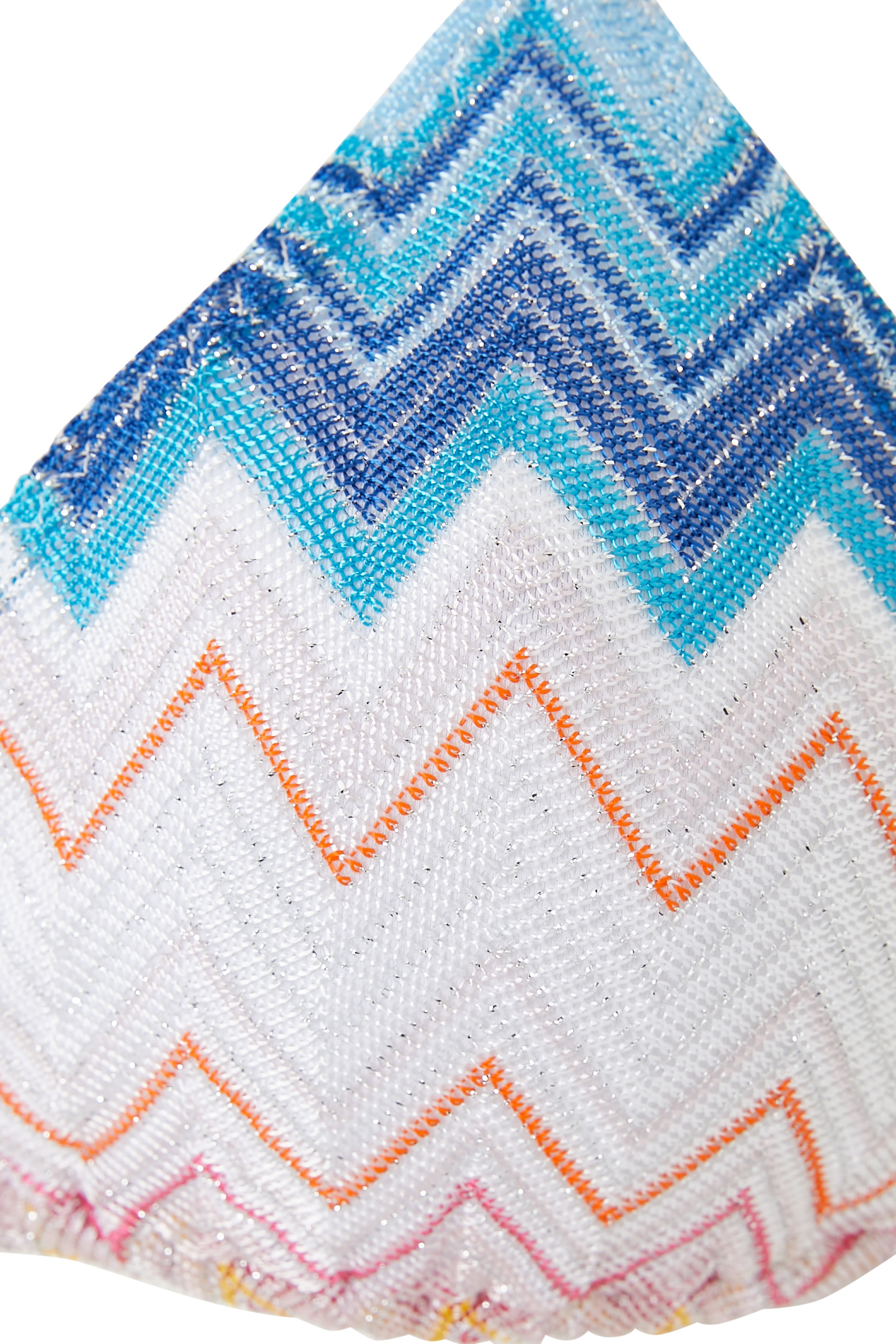 طقم بيكيني ماري بتصميم مثلث بأربطة بخطوط متعرجة راشيل لوركس